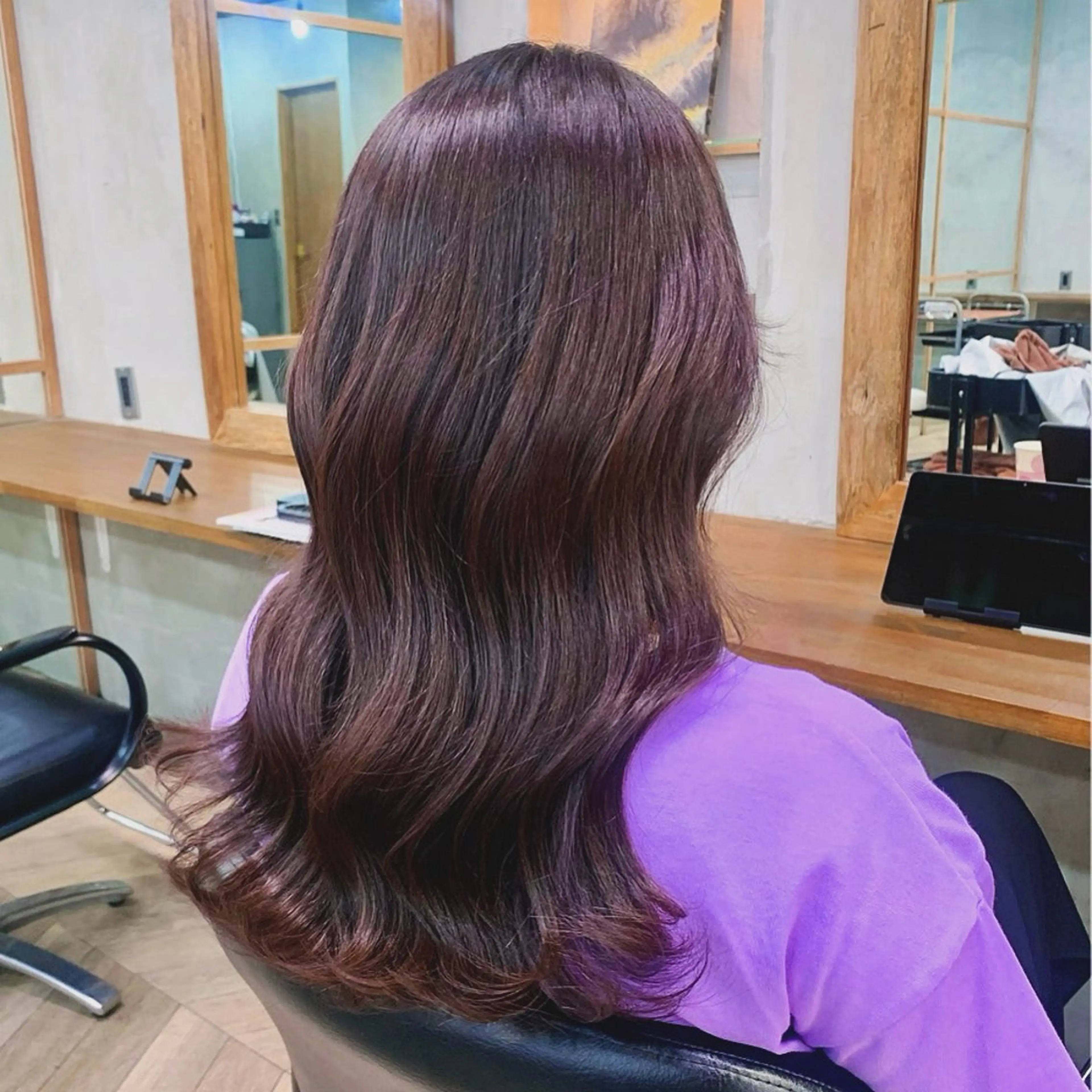 セミロング カラー カット ヘアカラー トリートメント ﾖｼﾅｶﾞﾏﾕ🦕 透明感カラーのヘアスタイル