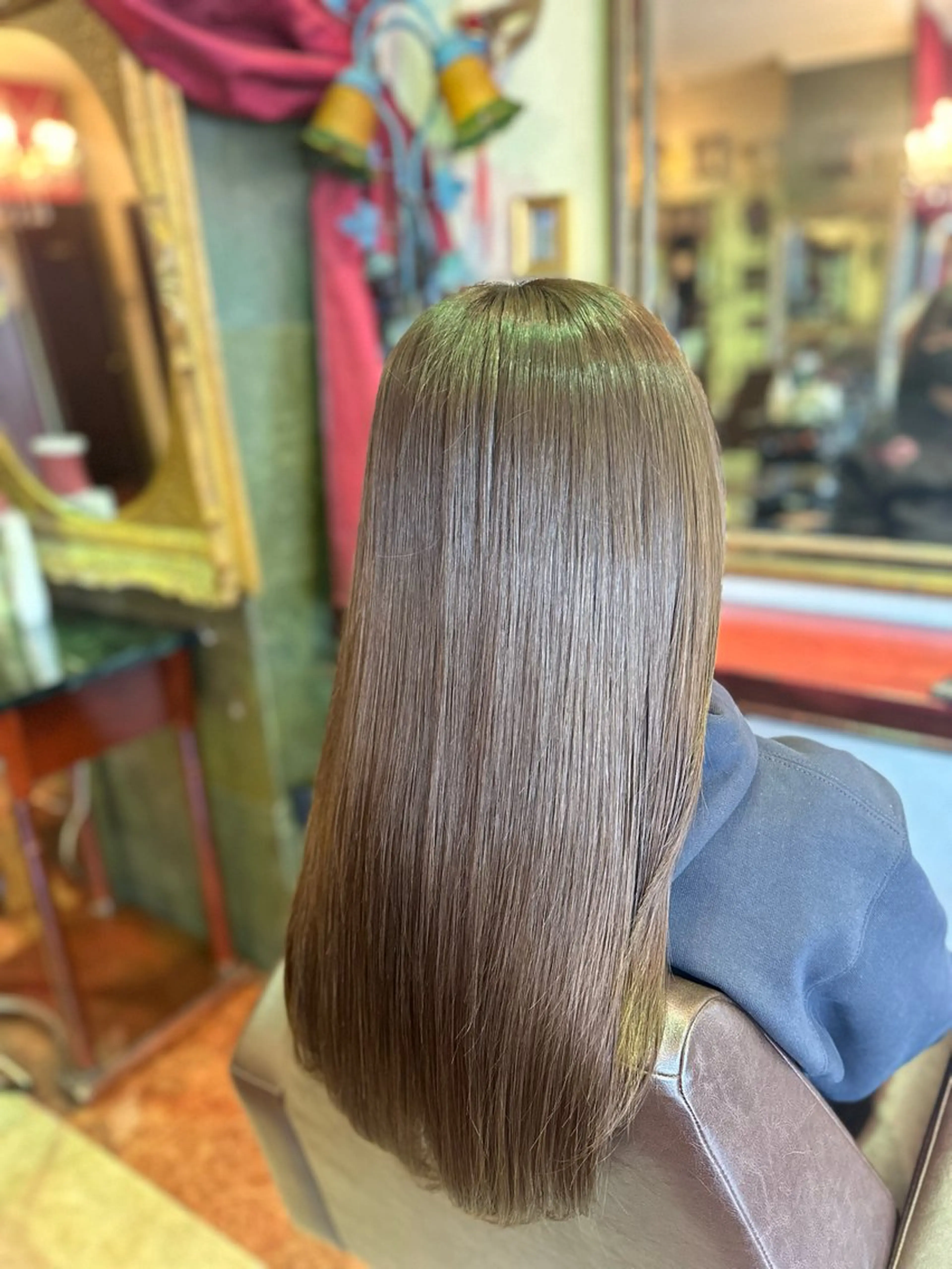 ロング カラー アディクシーカラー 透明感カラー イルミナカラー オリーブカラー カット ヘアカラー トリートメント 【レイヤー/韓国風 /髪質改善】RINのヘアスタイル