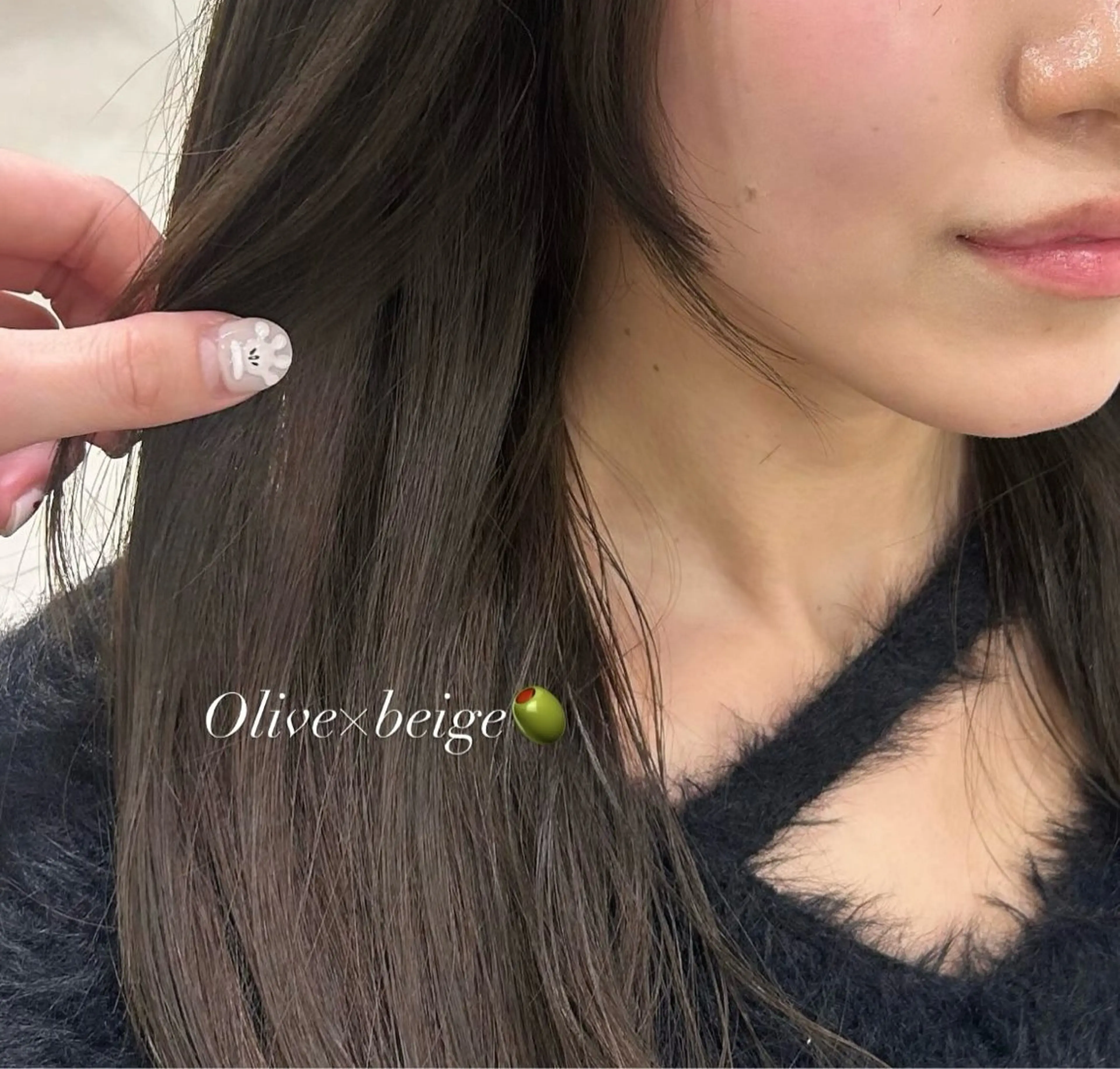 カラー ベージュカラー Calin うらんのヘアスタイル