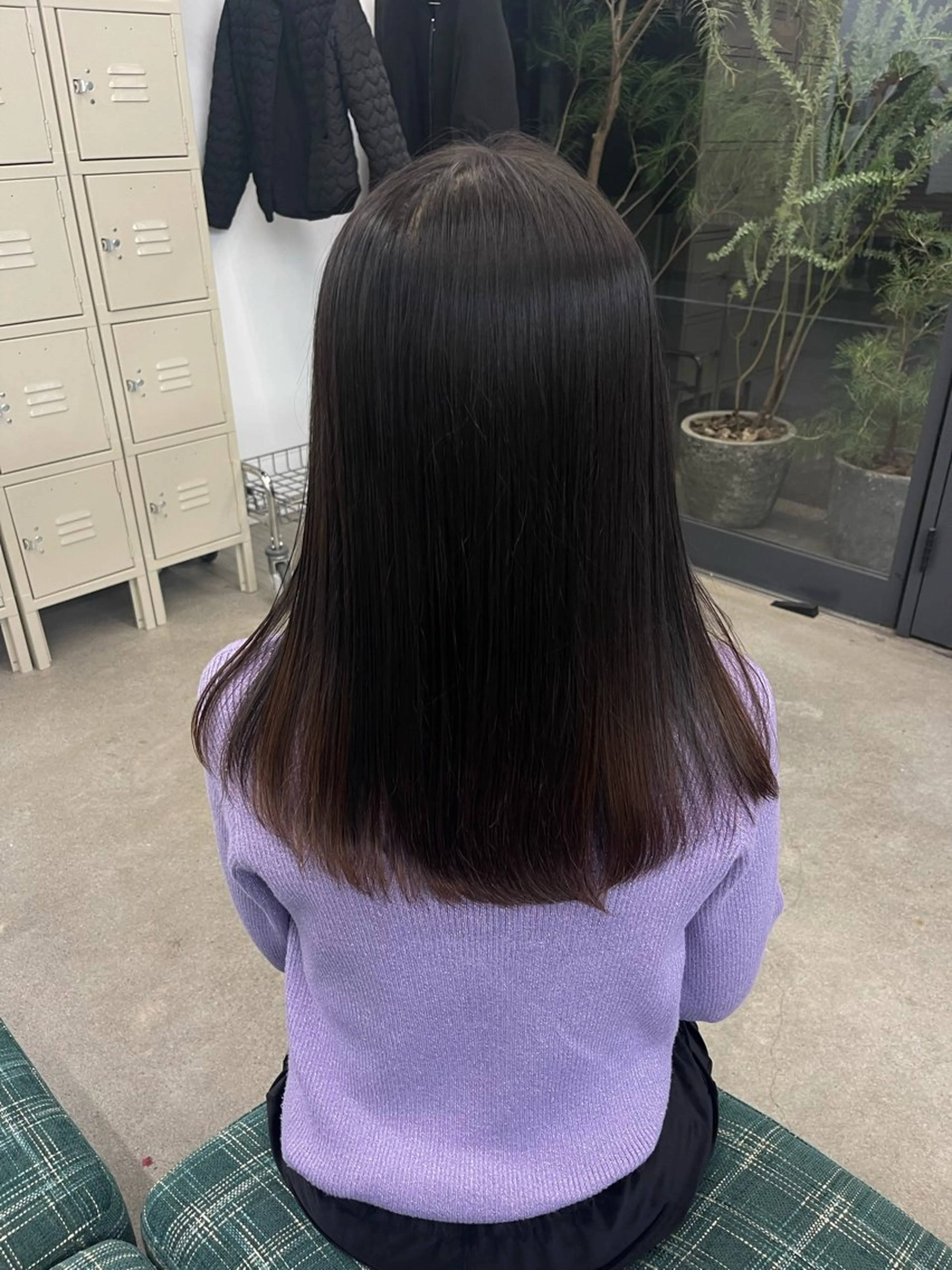 セミロング パーマ イージーパーマ募集 平口はのんのヘアスタイル