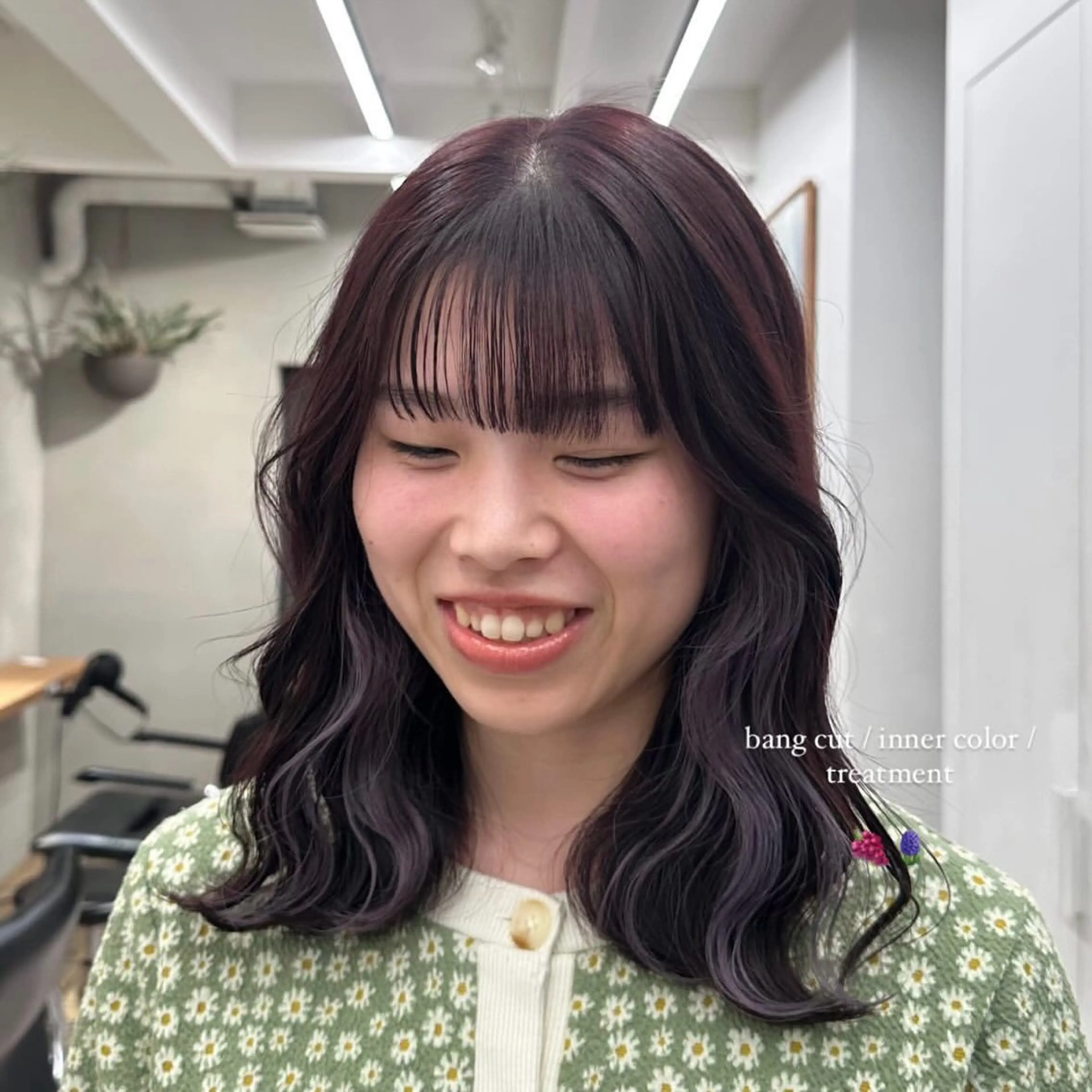 ミディアム カラー ヘアカラー Lomalia Rukaのヘアスタイル