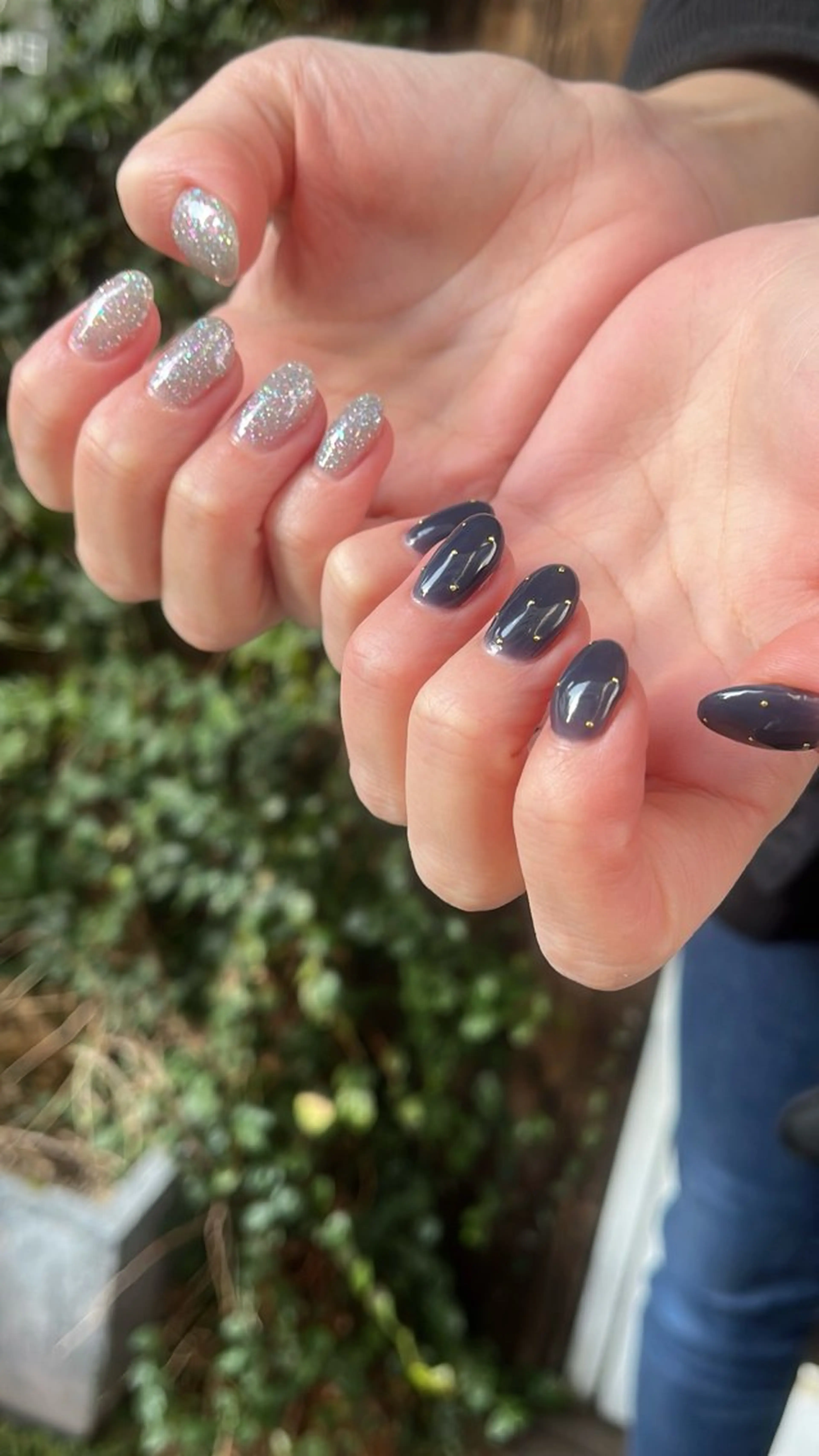ネイル フラッシュネイル ハート ラメ(グリッター) ラメグラデーション ニュアンスネイル ハンドネイル SAKU  nail[サクネイル]所属・SAKU nail 作島茜のネイルデザイン