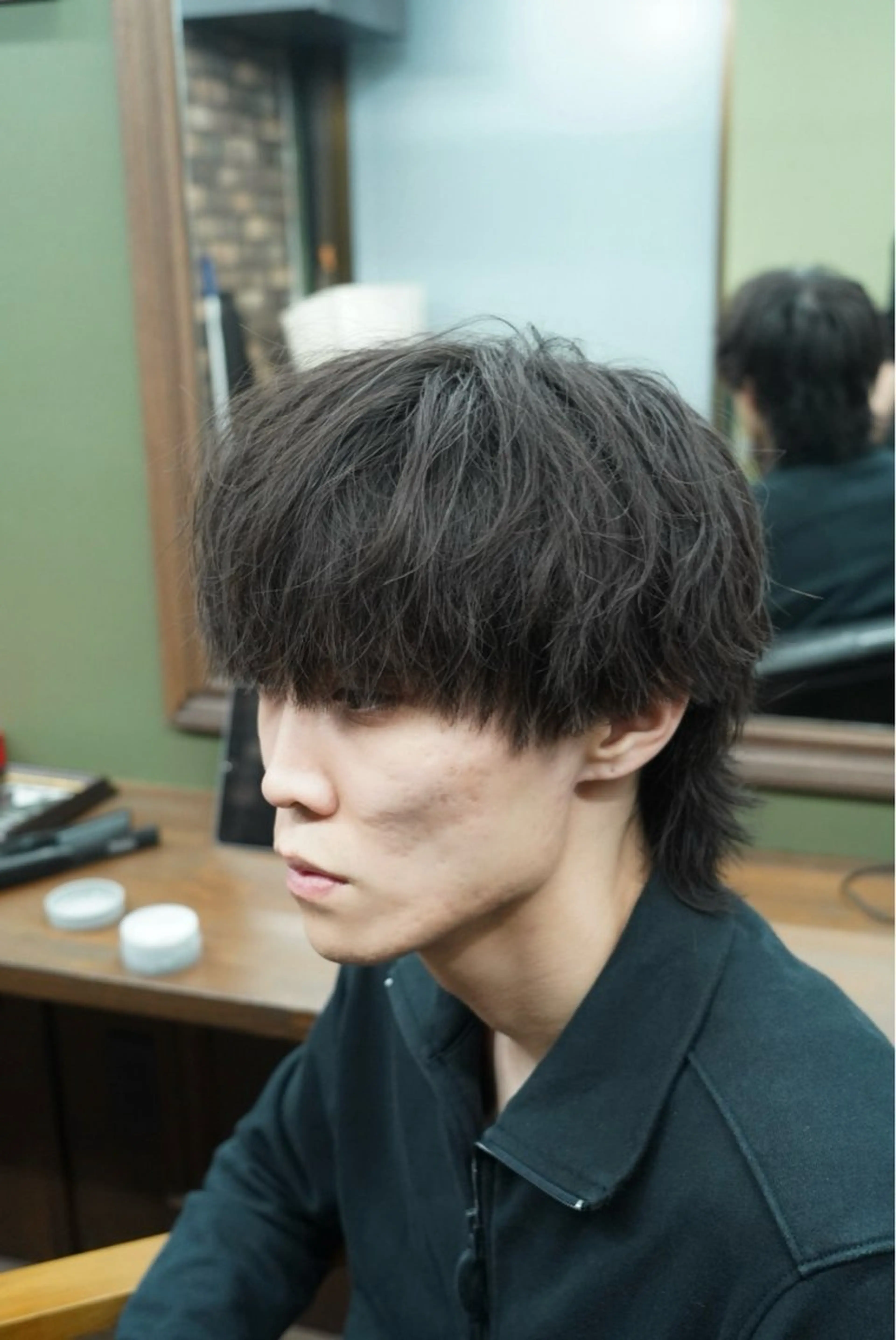 ミディアム 韓国風ヘア ウルフカット カット 【メンズ特化】　倉山 和樹のヘアスタイル