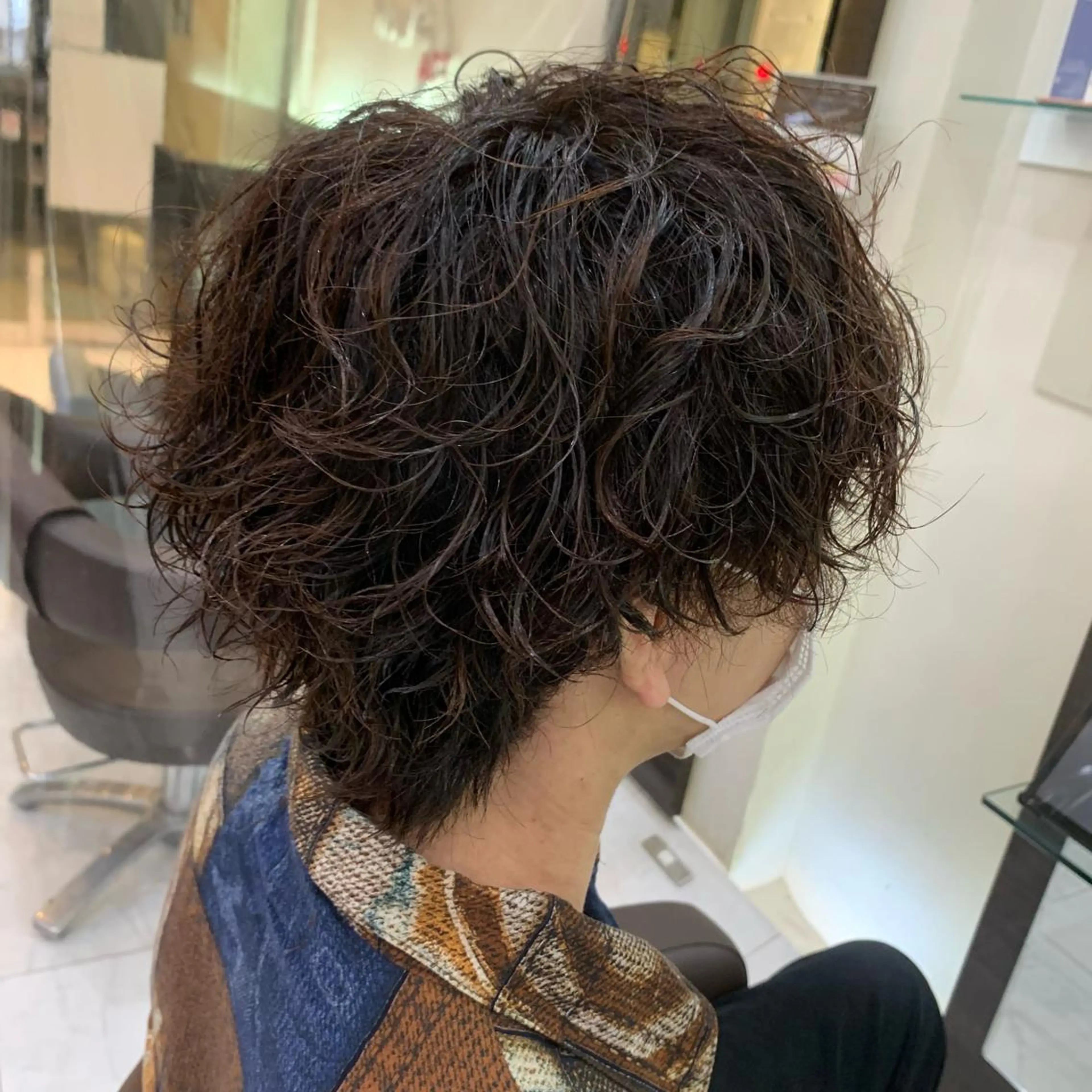 ショート メンズ RIKA💙パーマ 艶カラー💙のヘアスタイル