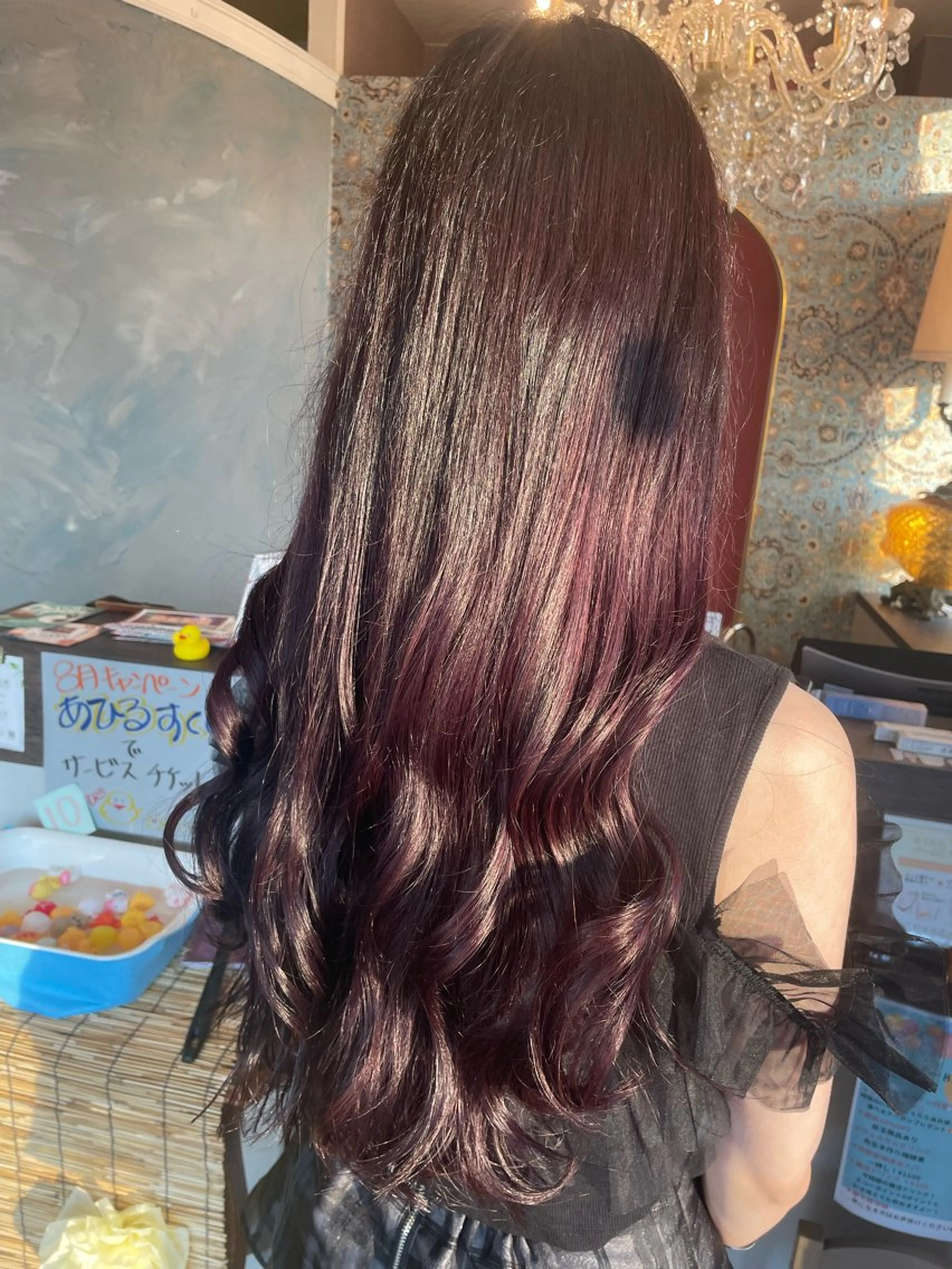 ロング カット ヘアカラー hair  make echo所属・hair make echo滿木あい花のヘアスタイル