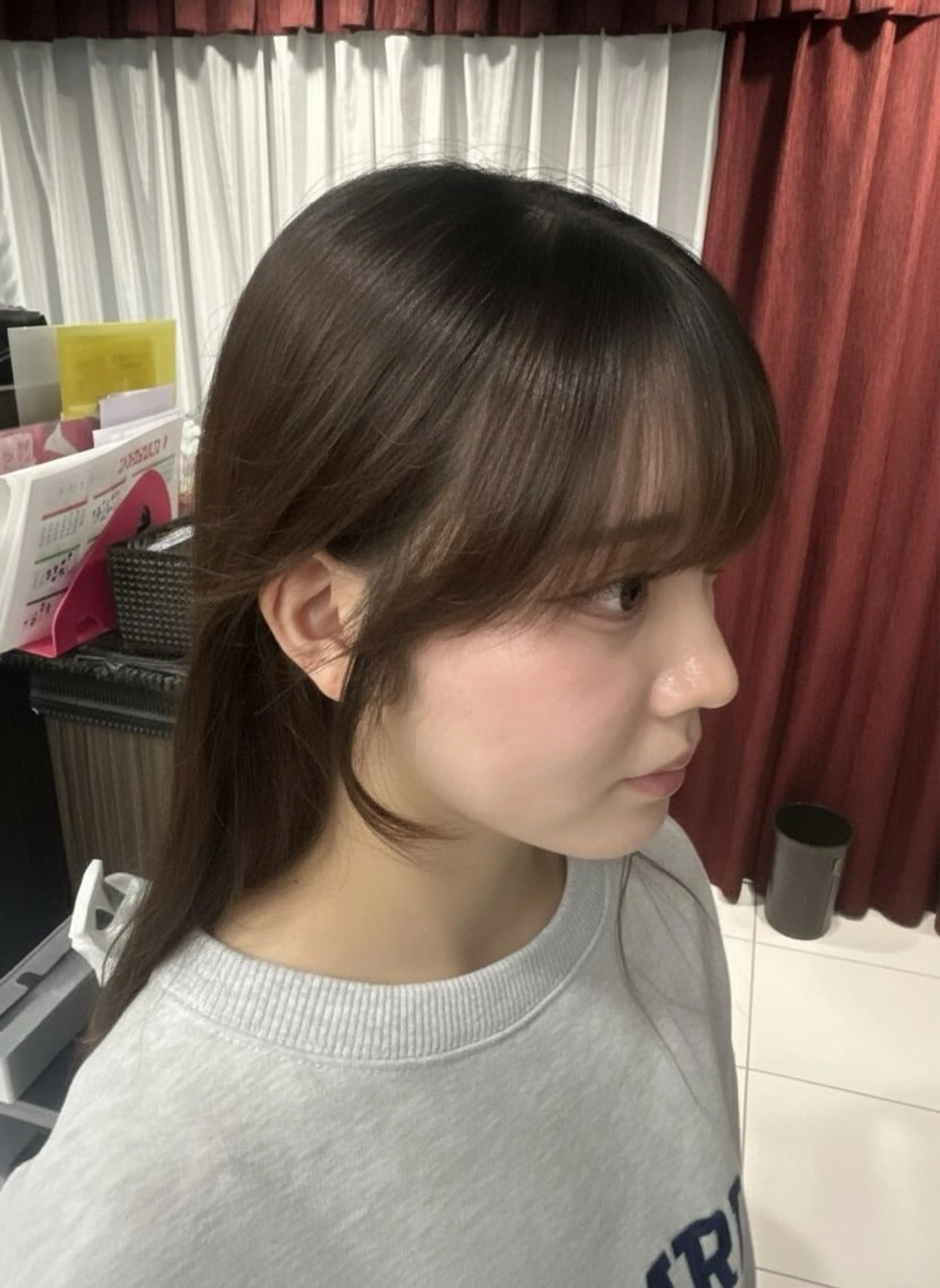 🍑🩵🐰【カット(顔周り、毛先)+ワンカラー】🍑🩵🐰の写真