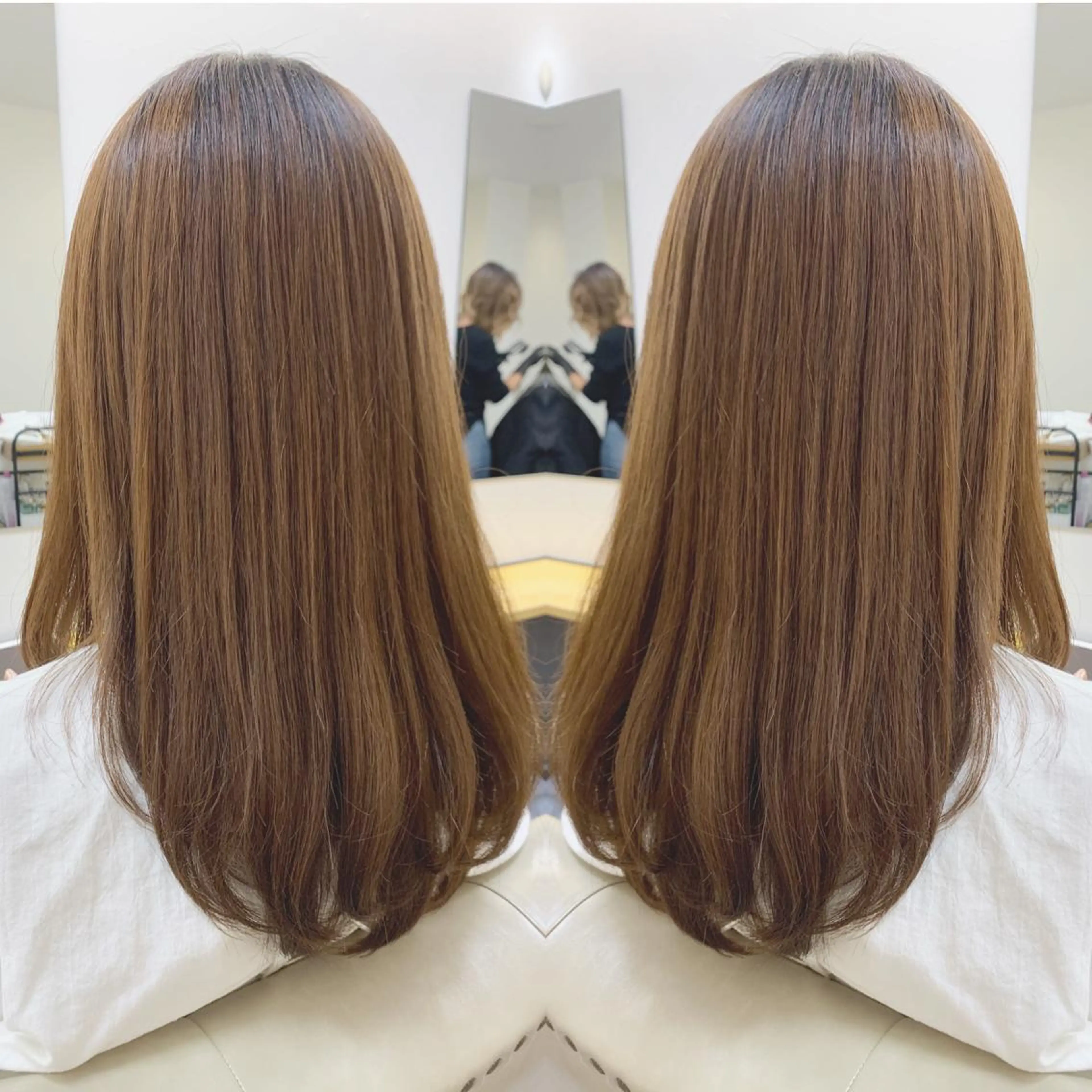 セミロング 髪質改善 カット 縮毛矯正 H所属・H (エイチ) 烏丸御池店のヘアスタイル
