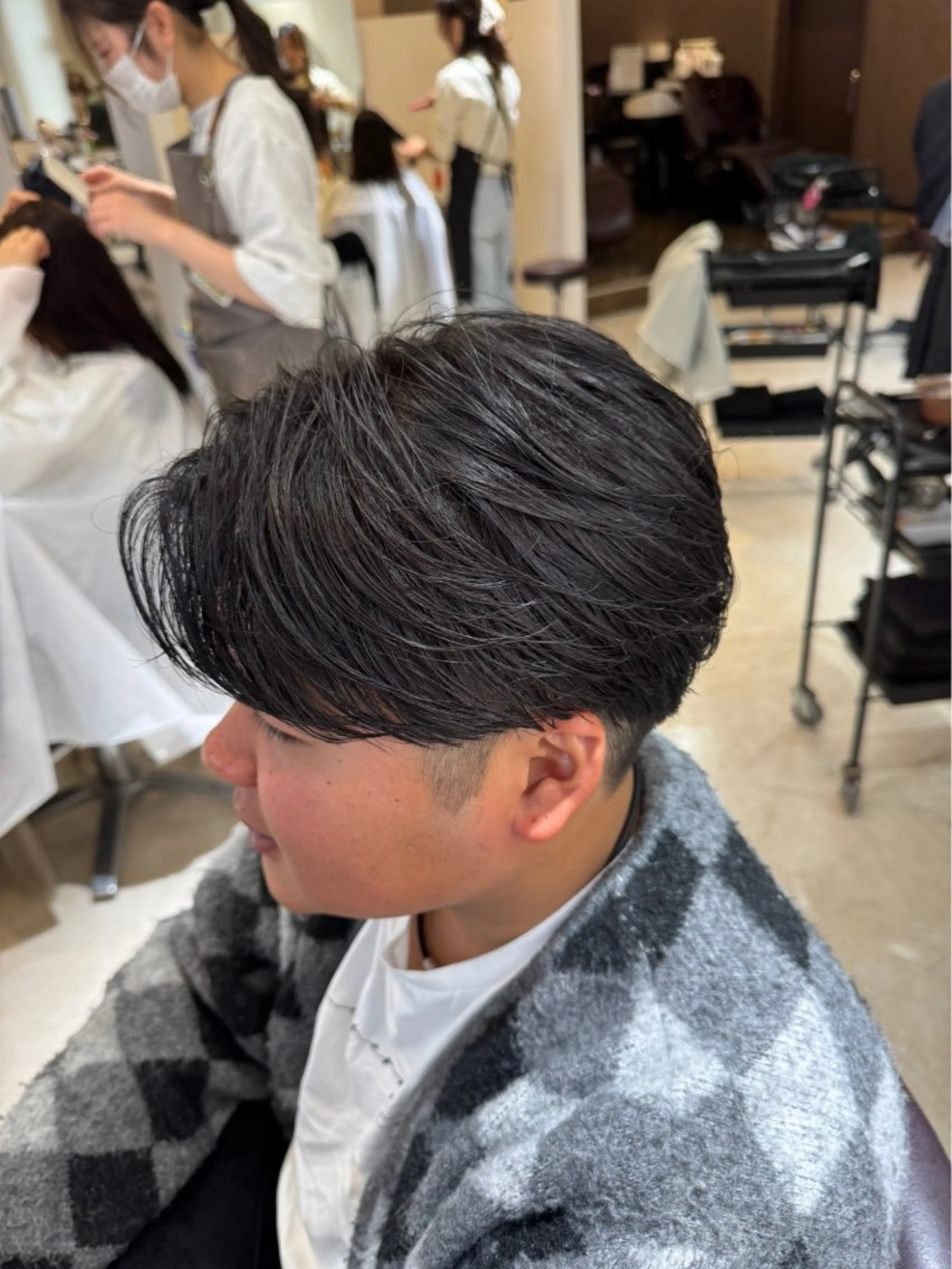 メンズカット＋ナチュラル縮毛矯正の写真