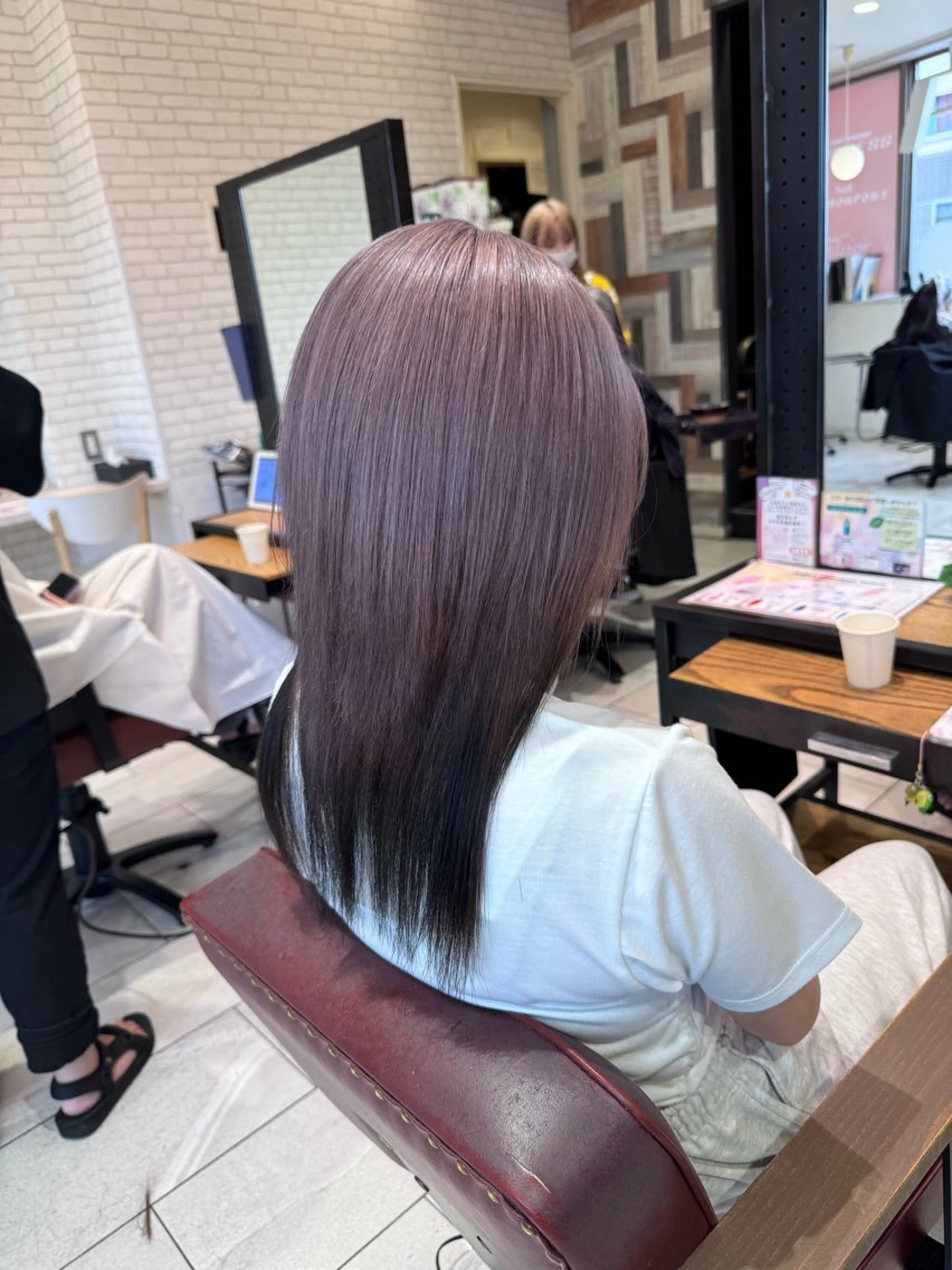 ミディアム カラー ヘアカラー オーガニック/白髪 ぼかし/斎藤相慶のヘアスタイル