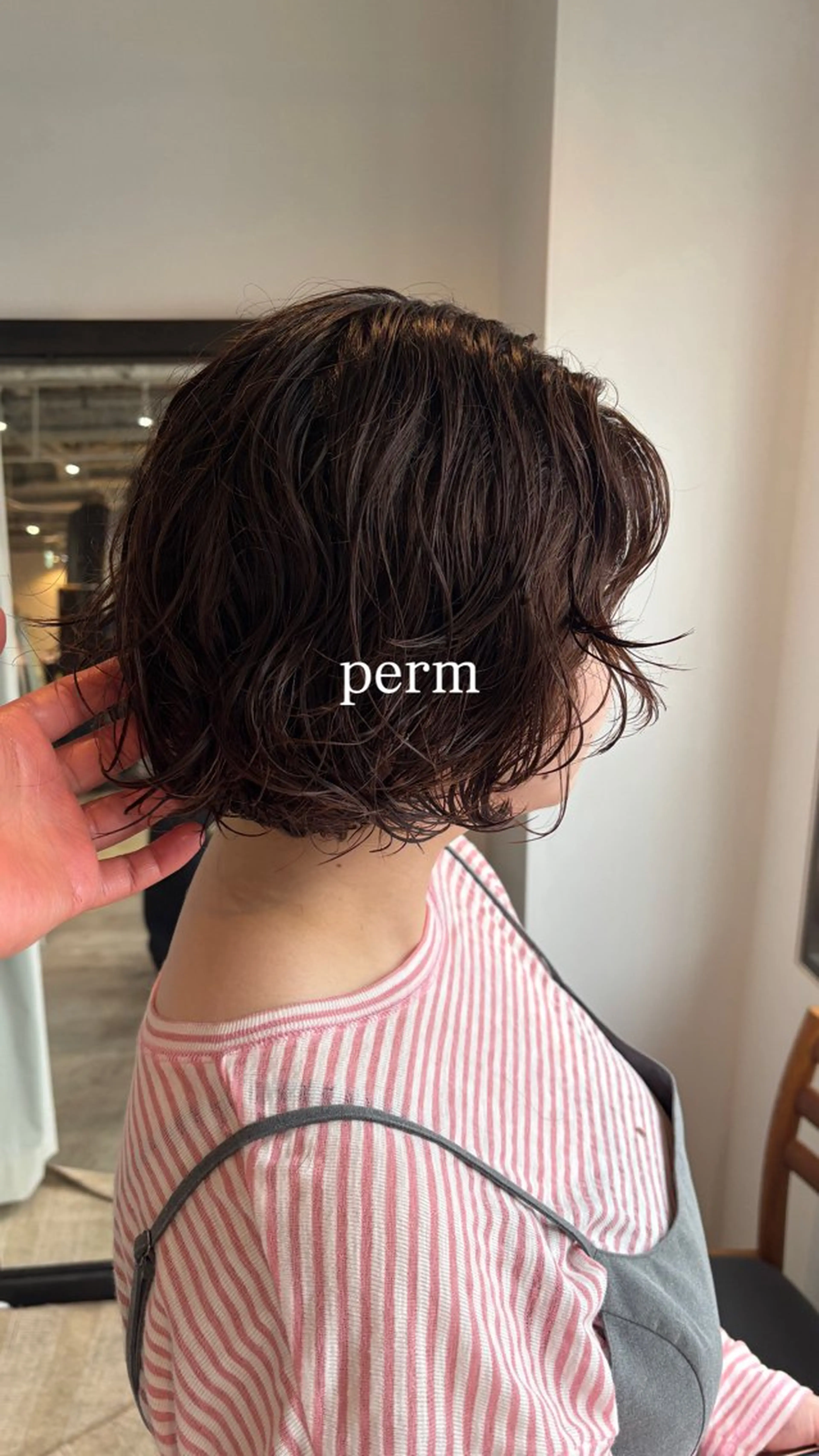 ショート カラー パーマ カット ヘアカラー パーマ 縮毛矯正 トリートメント Takuma✨中目 ショート　ボブのヘアスタイル