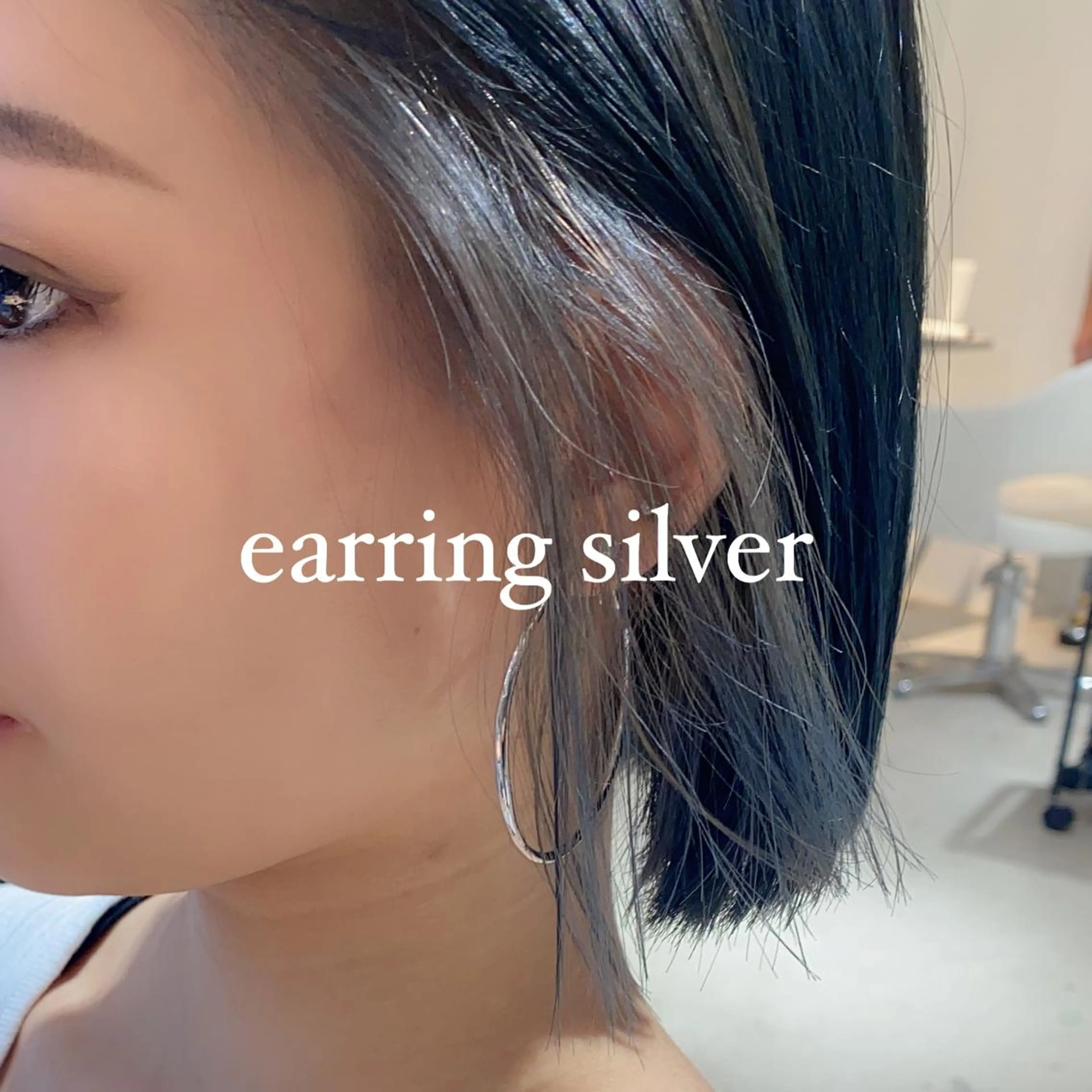 ミディアム カラー イヤリングカラー シルバー 絶対カワイイ保証💕 カワノ　チヒロのヘアスタイル