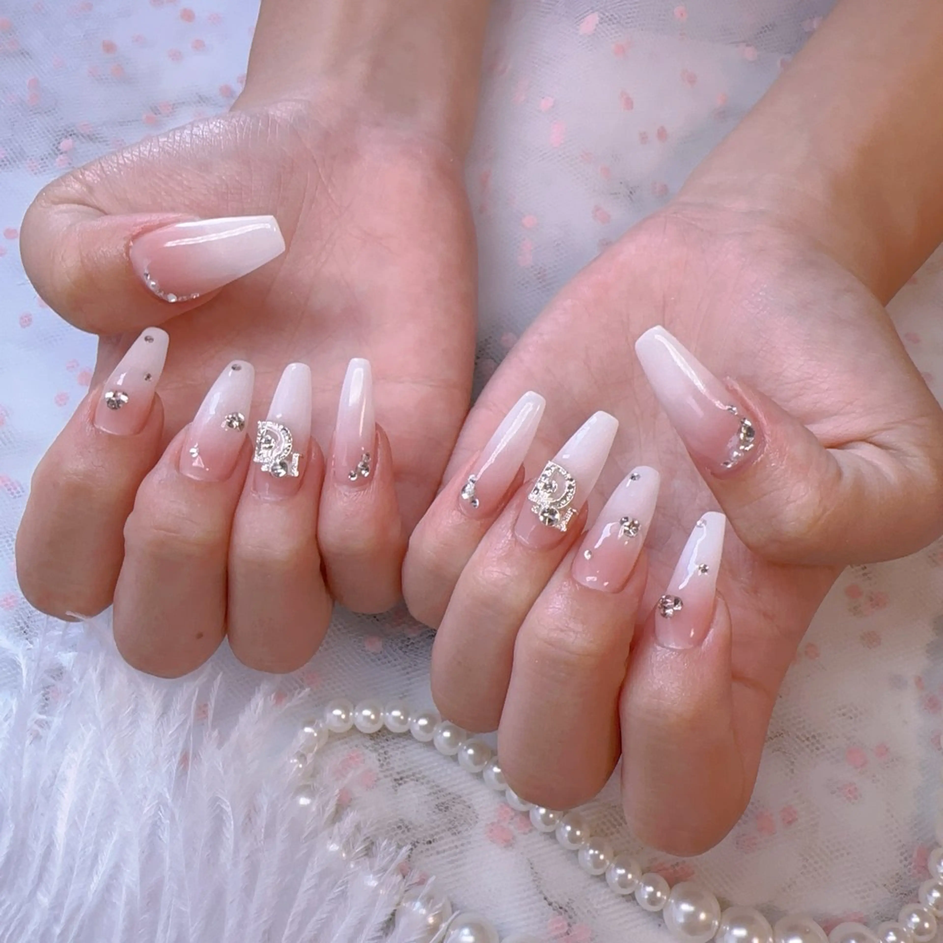 ネイル オーロラネイル 長さ出し フットネイル 韓国ネイル ラメ(グリッター) Belle nail salon 新小岩のネイルデザイン