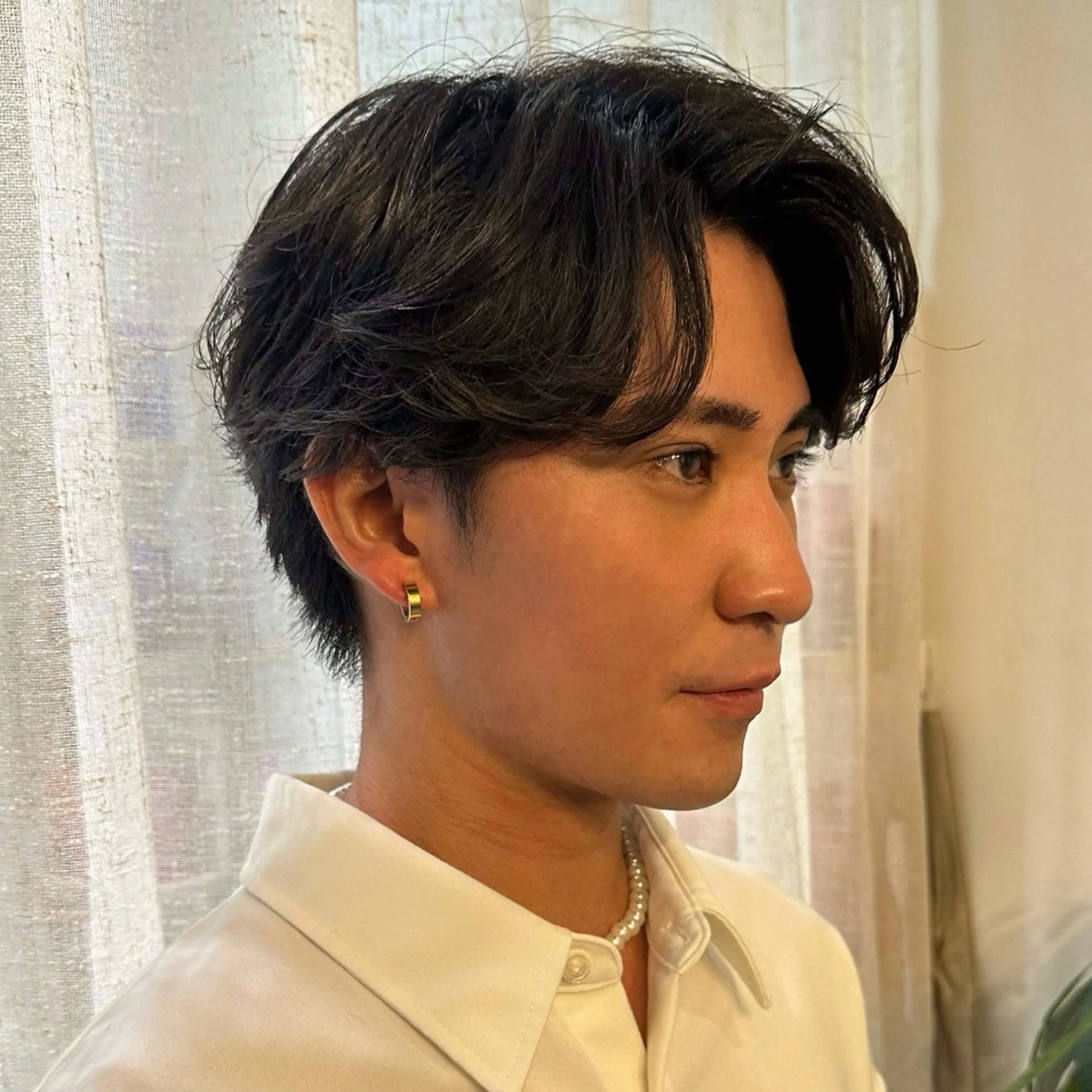 ミディアム メンズ センターパート カット ヘッドスパ マエダルイ🌐 韓国ヘア🌐博多のヘアスタイル