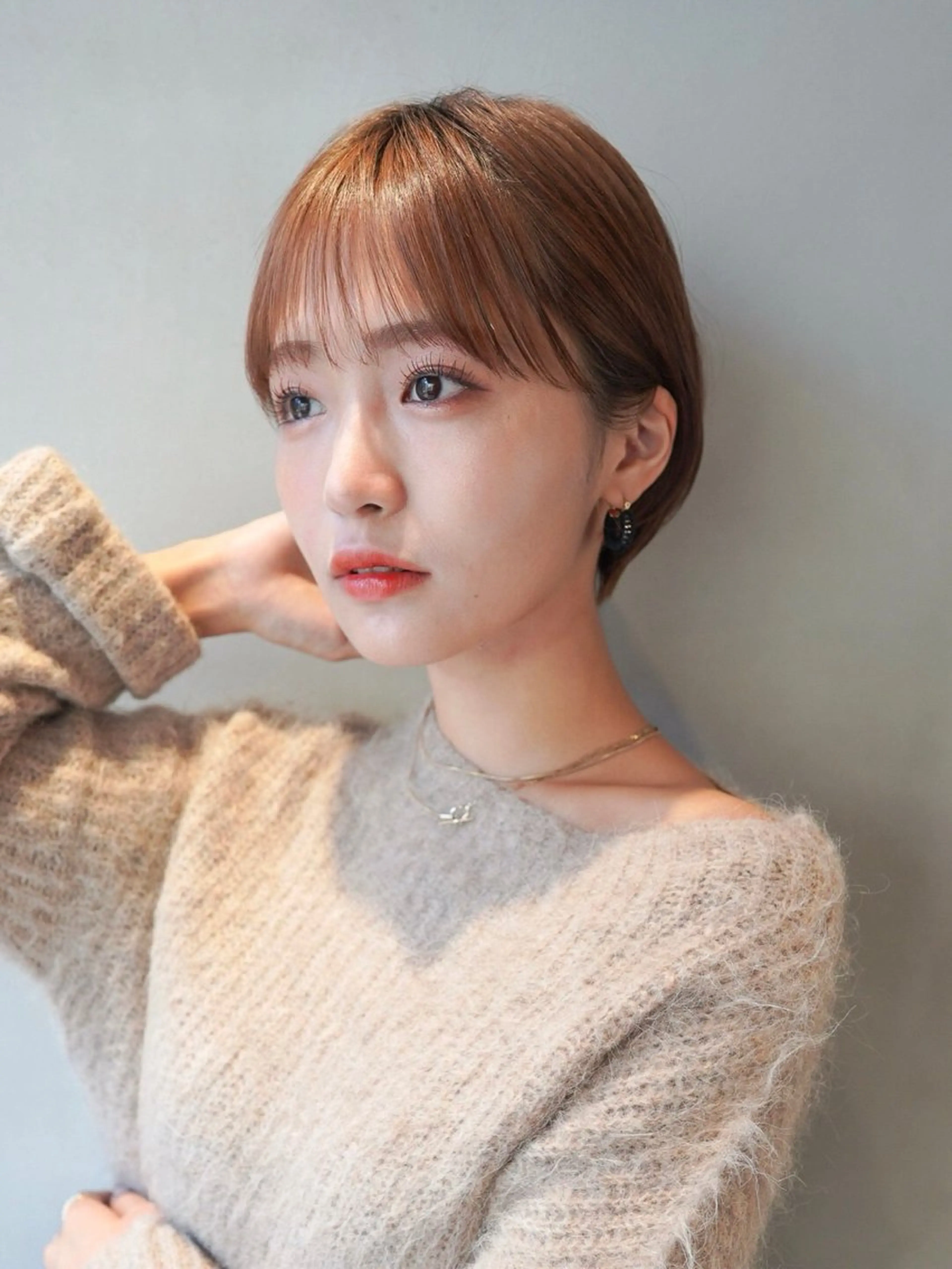 ショート ショートヘア effect横浜所属・切りっぱなしボブ/ 縮毛矯正/綾莉のヘアスタイル