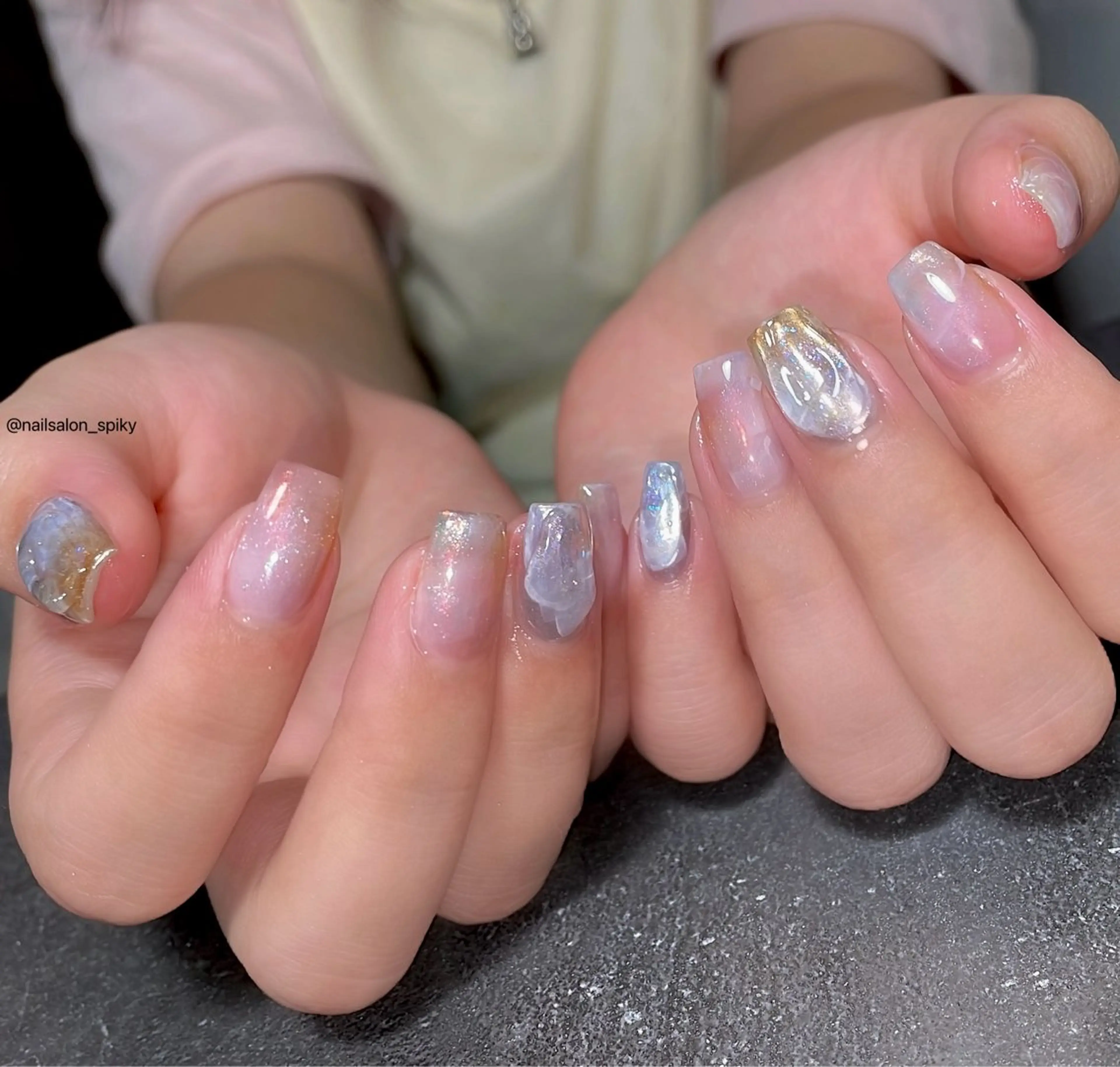 ネイル ハンドネイル Spiky とうげ ふうかのネイルデザイン