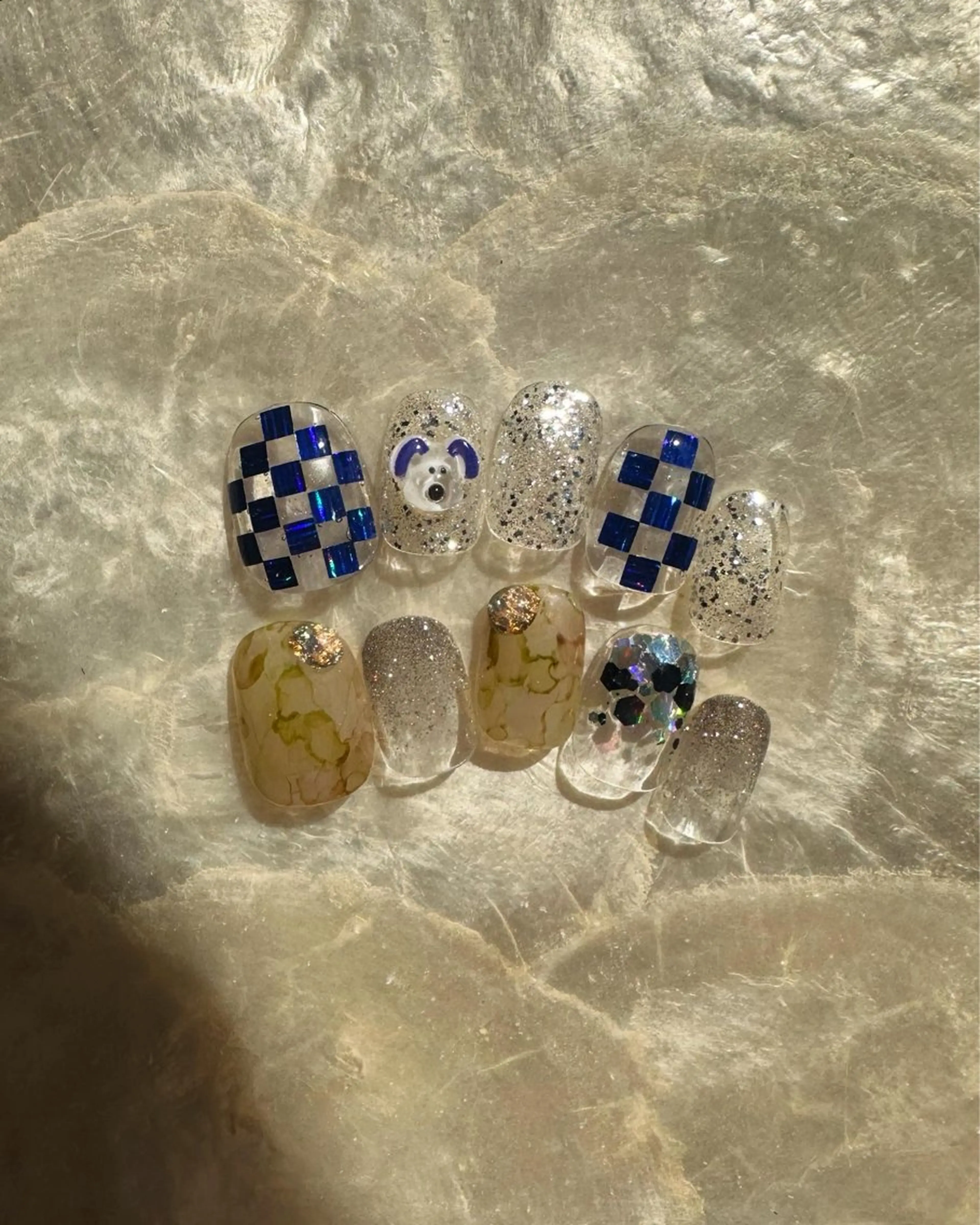 ネイル クリアネイル グラデーション ホログラムネイル 氷ネイル・うるうるネイル 韓国ネイル 🪞KAPE NAIL 🪞のネイルデザイン