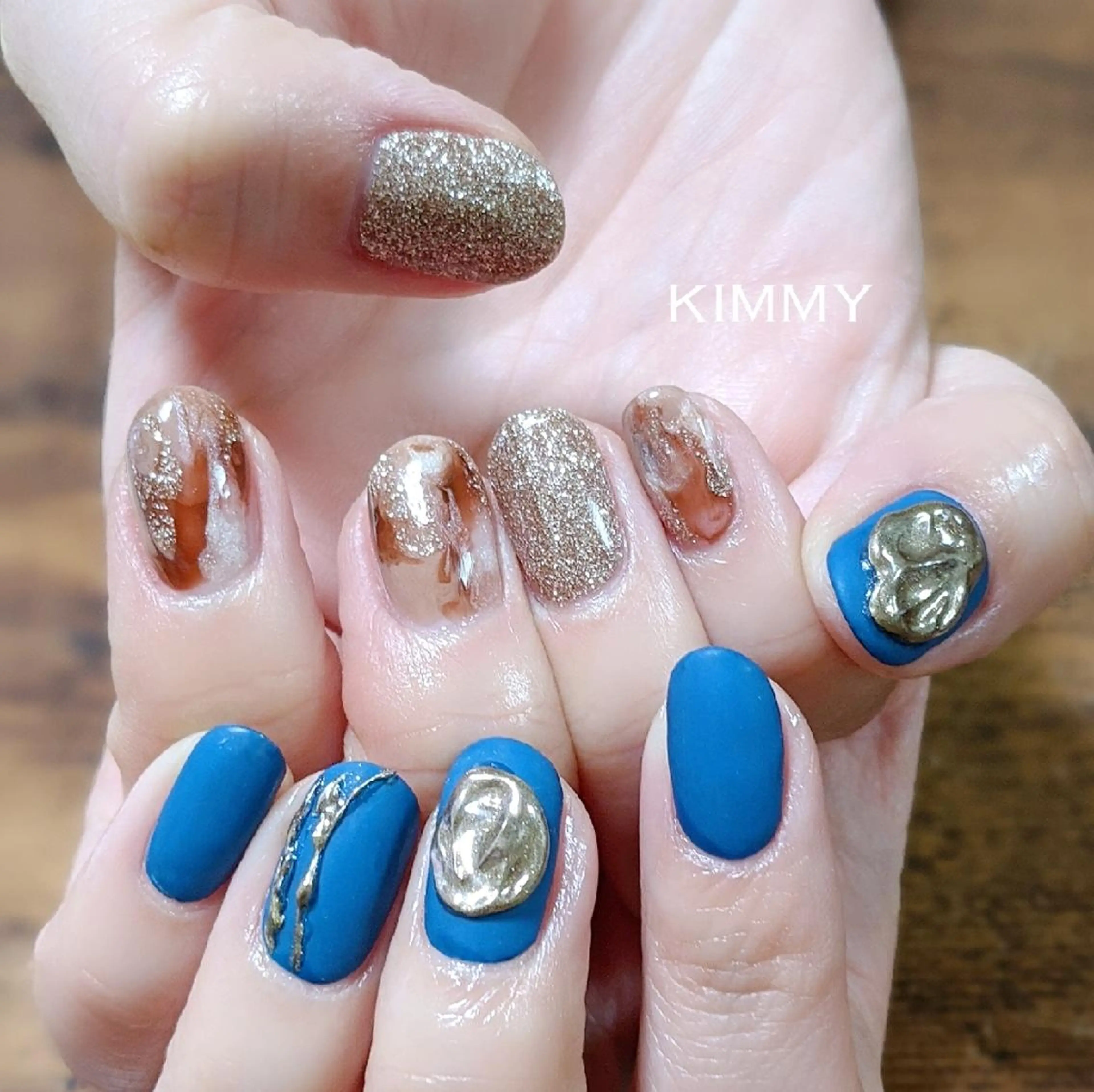 ネイル マットネイル ハンドネイル kimmy nailsのネイルデザイン