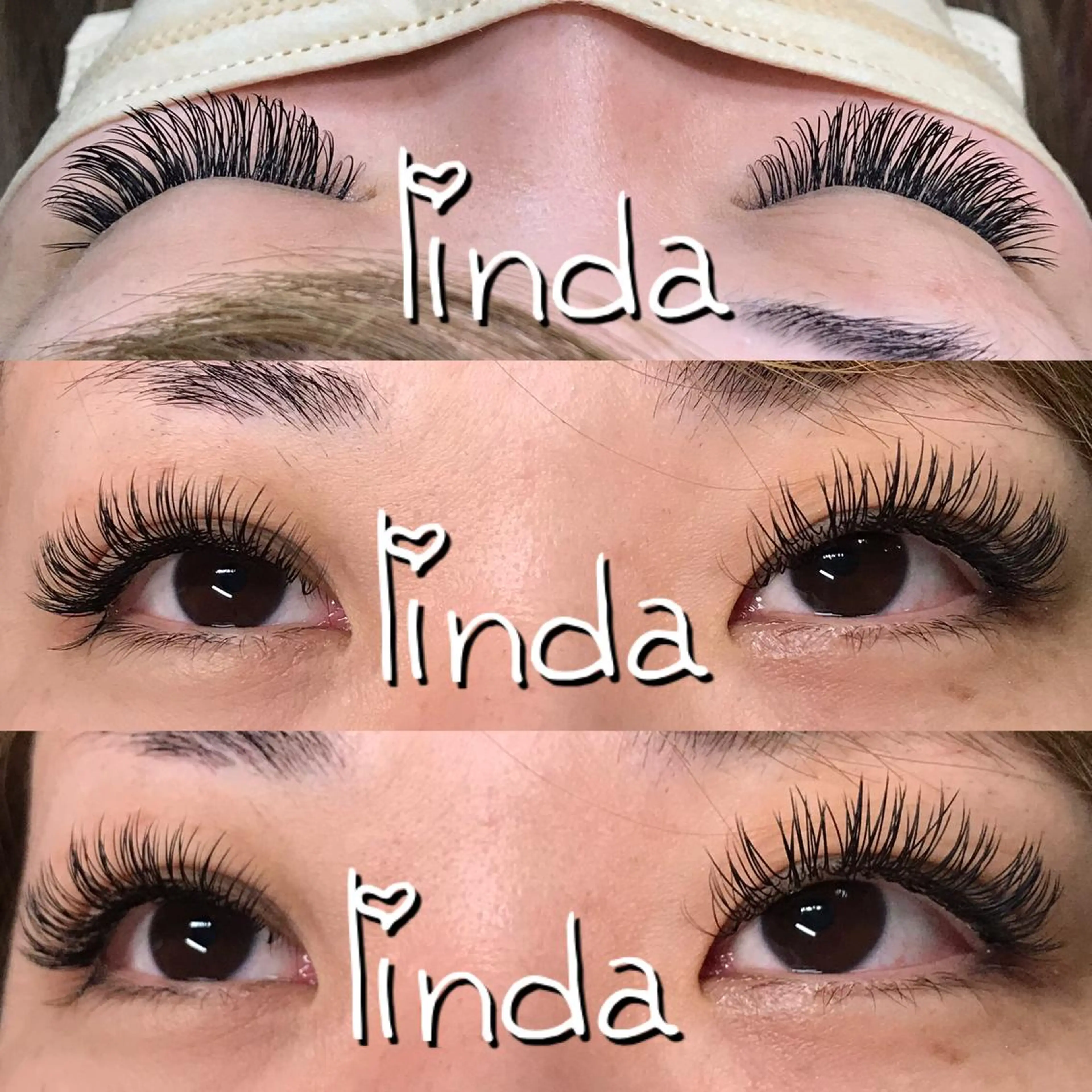 マツエク・マツパ 付け放題 フラットラッシュ linda lashesのマツエク・マツパデザイン