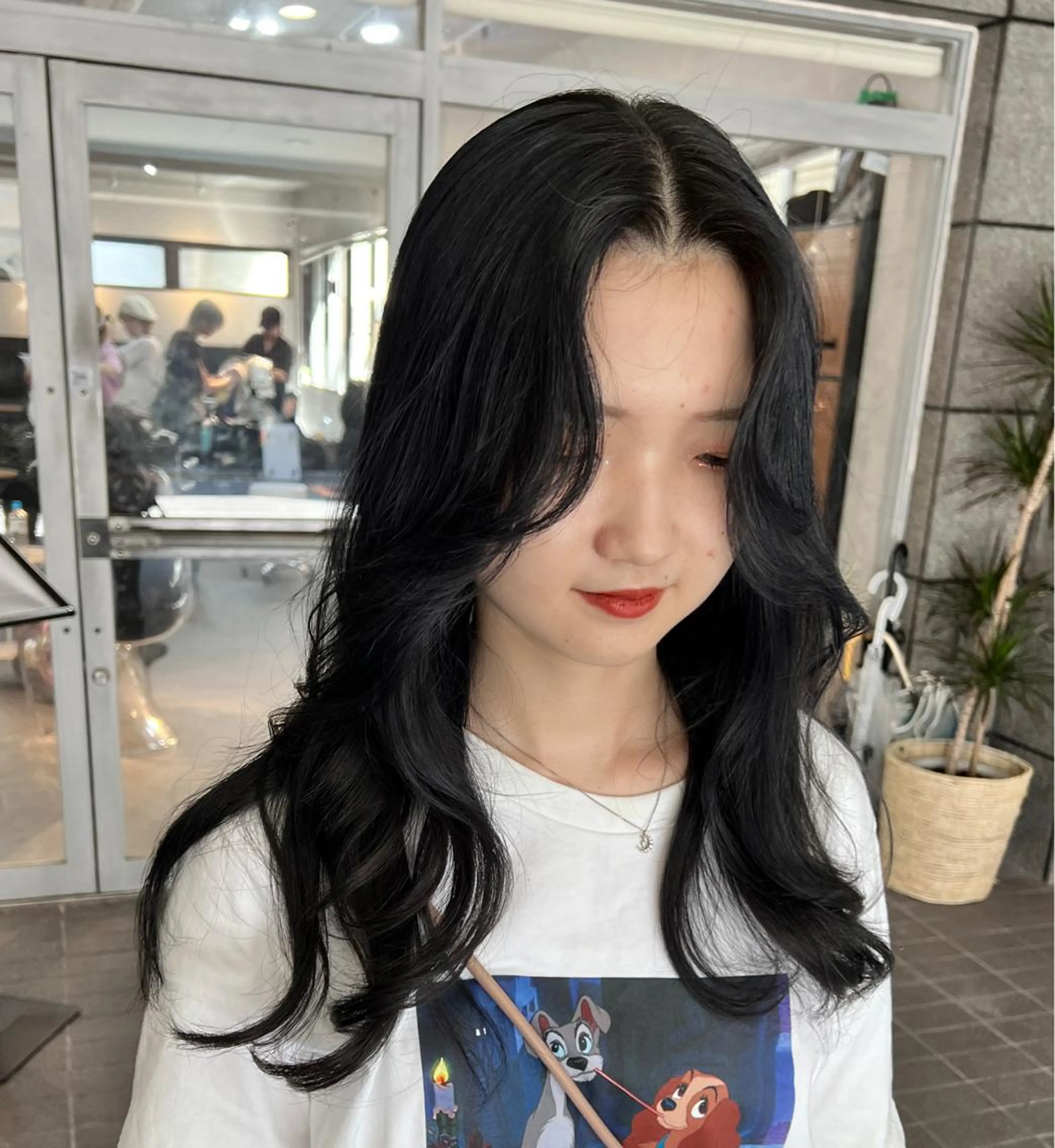 セミロング カラー カット ヘアカラー トリートメント ally hairsalon所属・Emi .のヘアスタイル