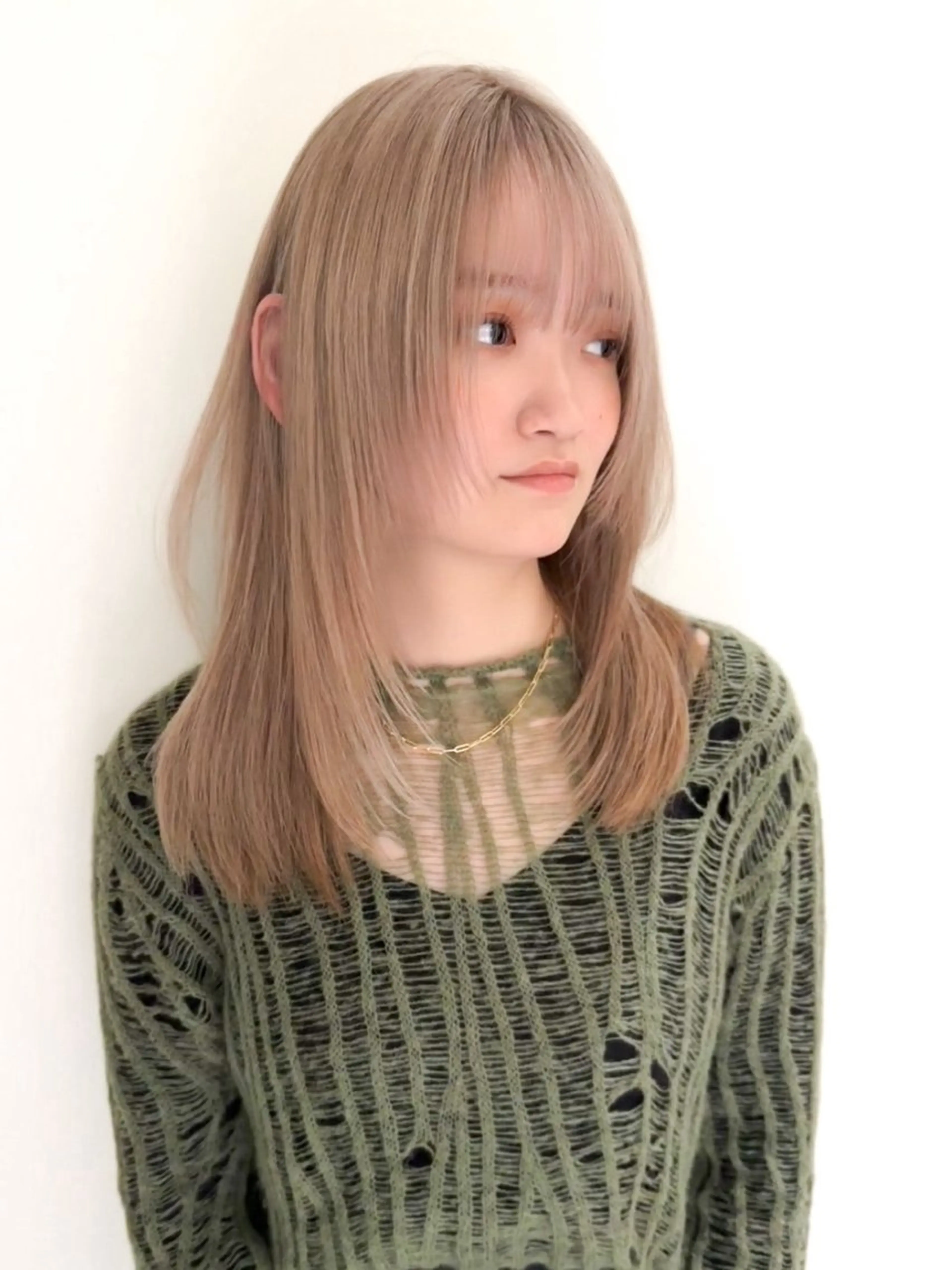 セミロング ヘアカラー 小顔ボブ jilblanカホのヘアスタイル