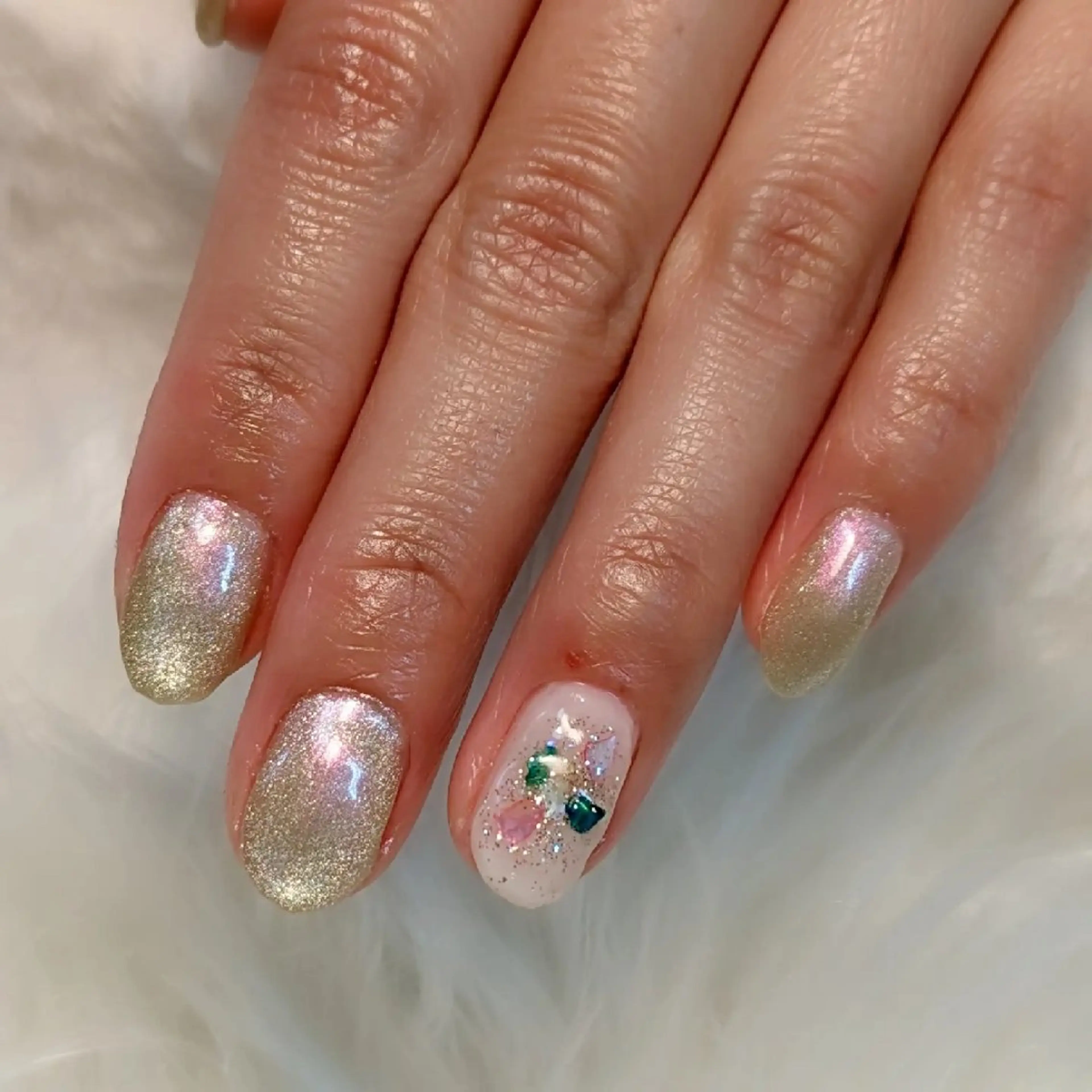 ネイル マグネットネイル 春ネイル m&pPrivate nailsalonのネイルデザイン