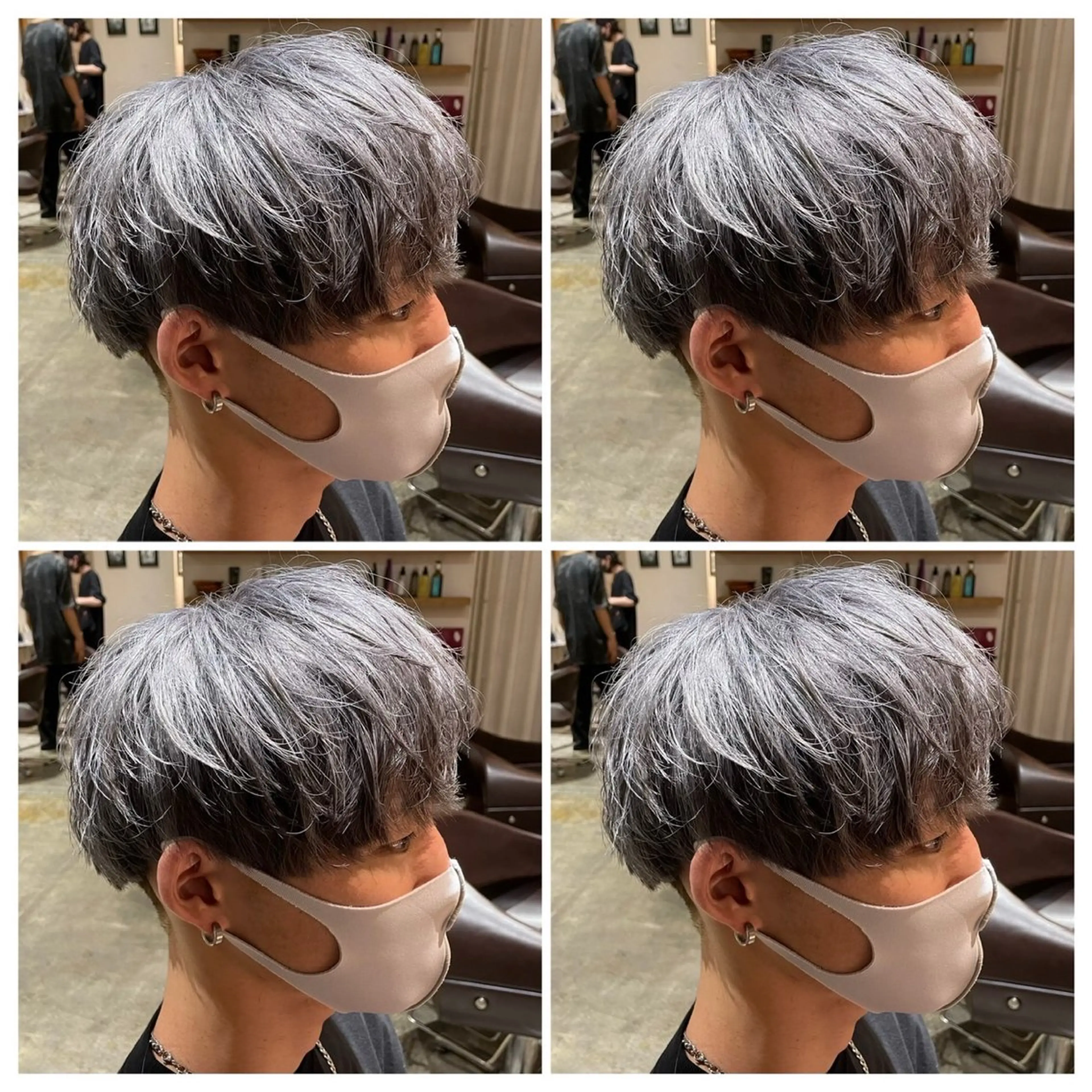 ミディアム カラー メンズ カット ヘアカラー トリートメント 🟣メンズパーマ 川端 永遠🟣のヘアスタイル