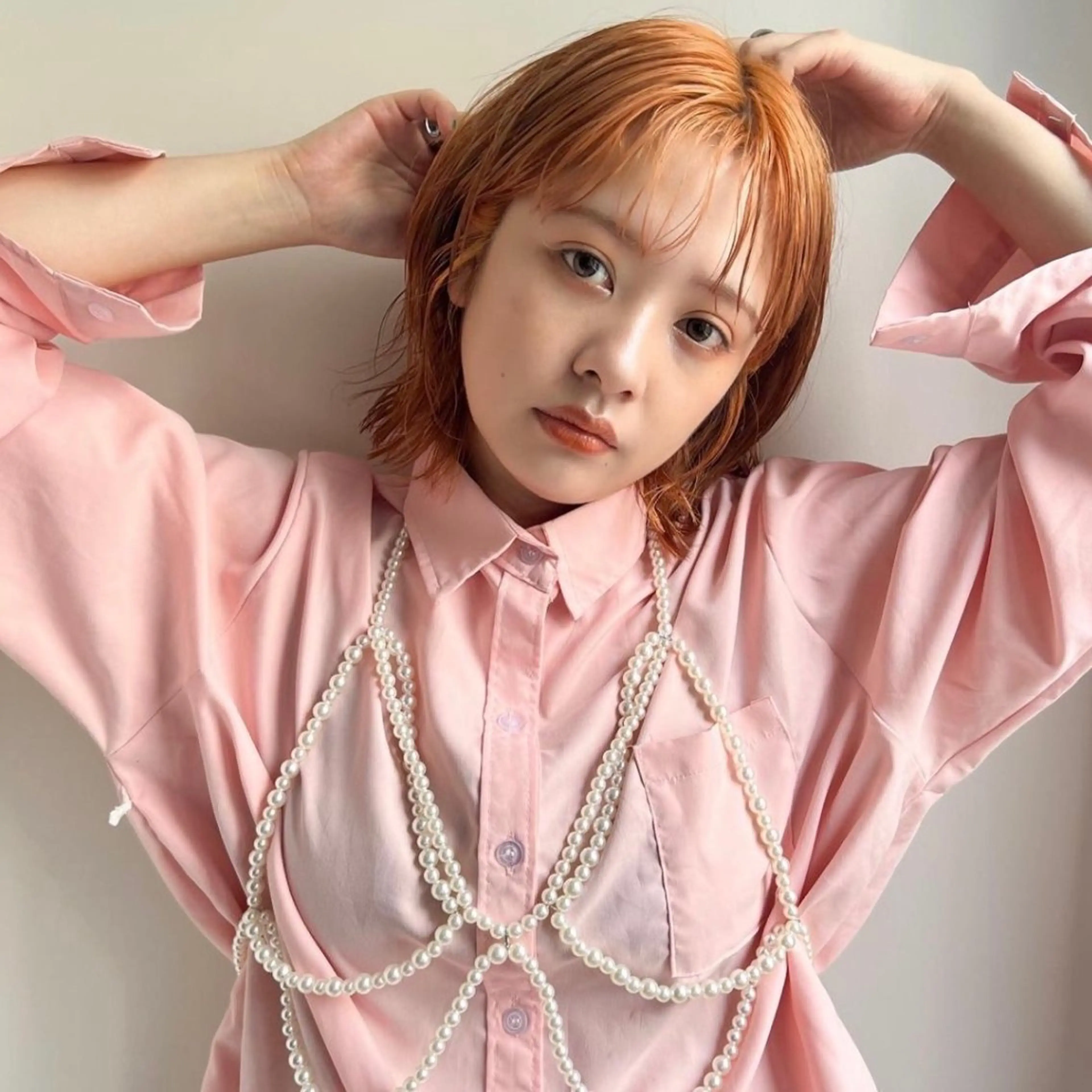 ショート カラー ヘアカラー トリートメント 🎀ダブルカラー/ ピンク×ガーリー🎀のヘアスタイル