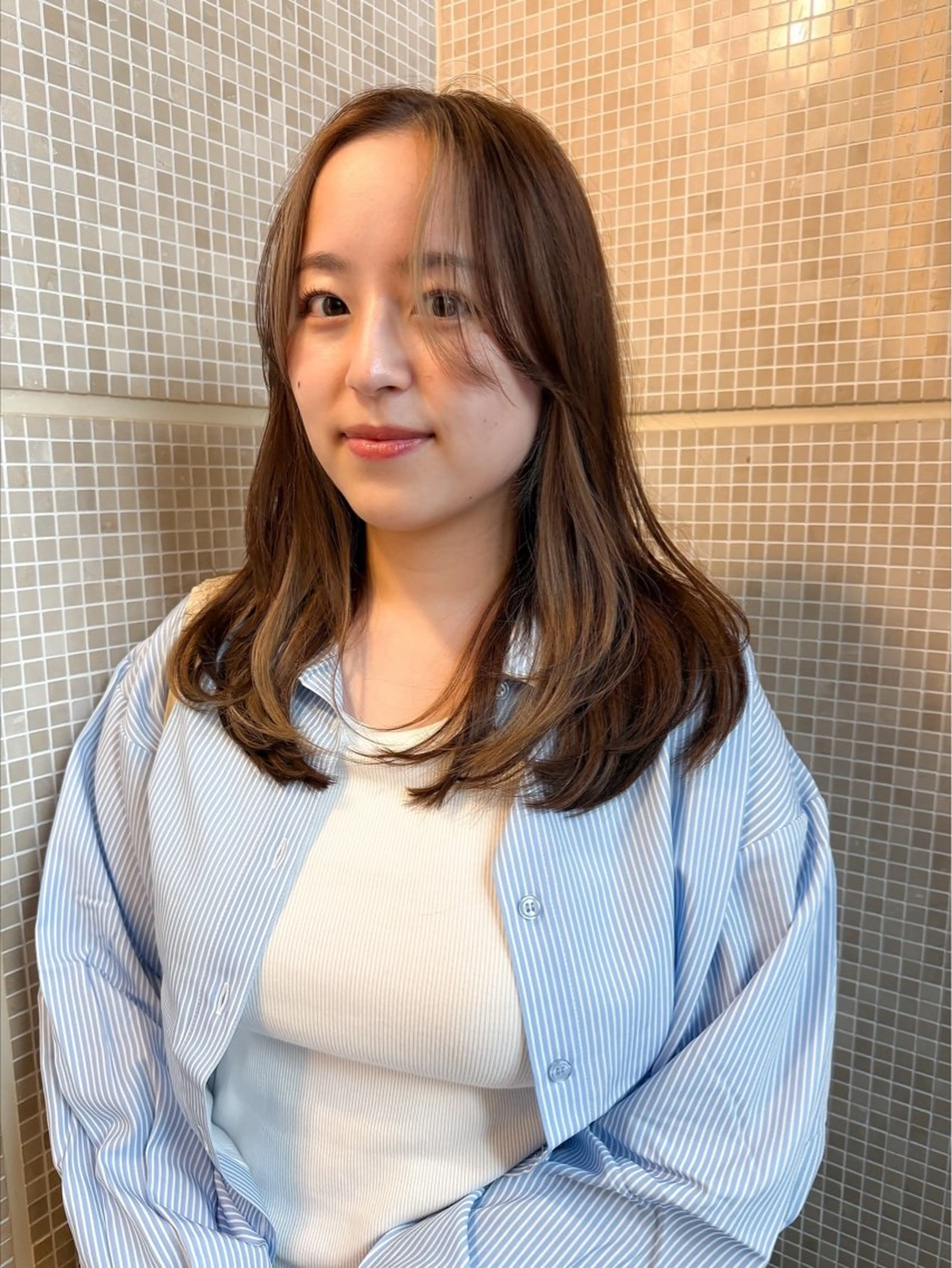 ミディアム ヘアカラー トリートメント 自由が丘☆5口コミ 最多美容師✨生板🌿のヘアスタイル