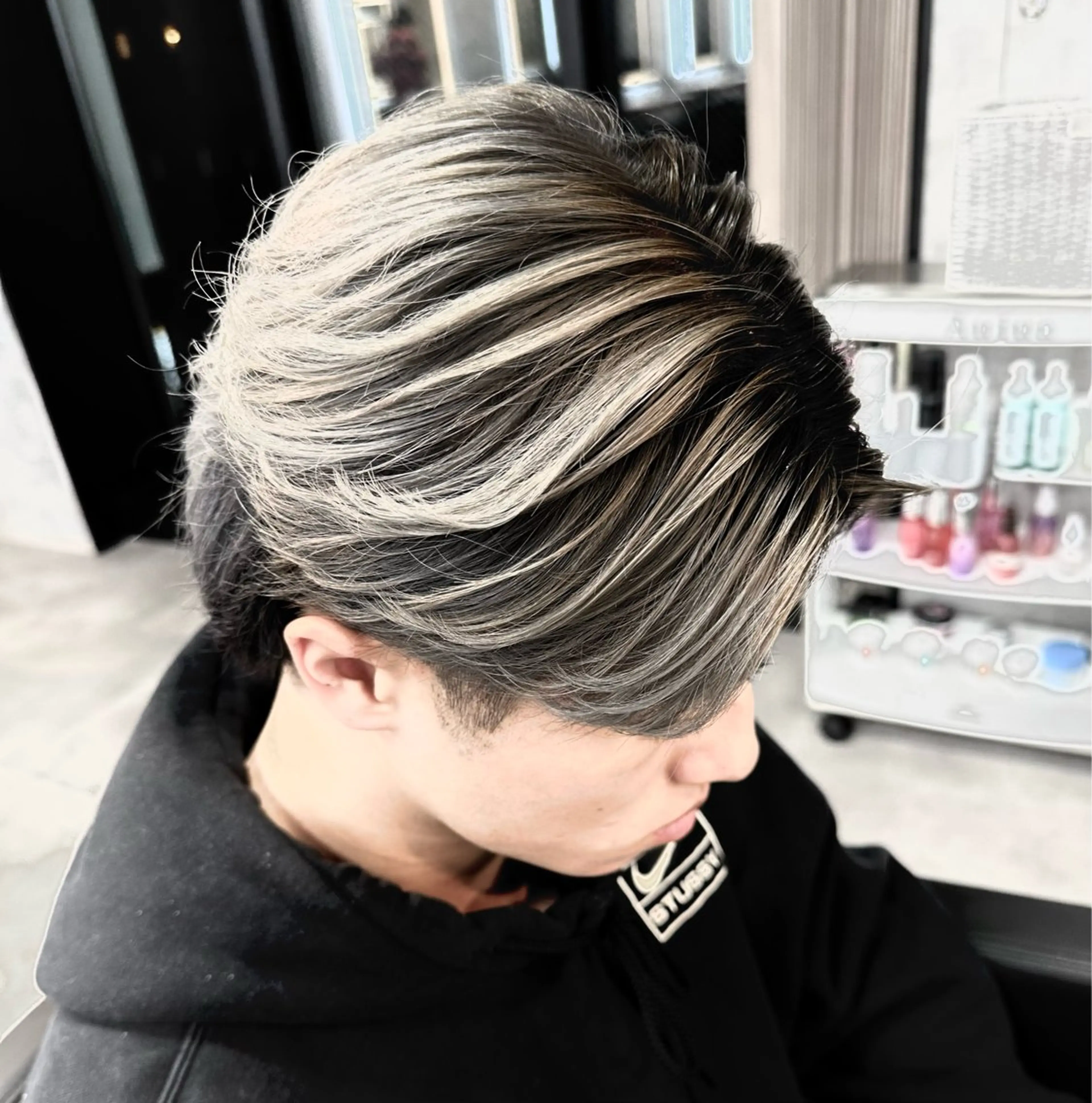 カラー メンズ メンズバレイヤージュ バレイヤージュ カット ヘアカラー 札幌メンズヘア指名 No.1光👑👑のヘアスタイル