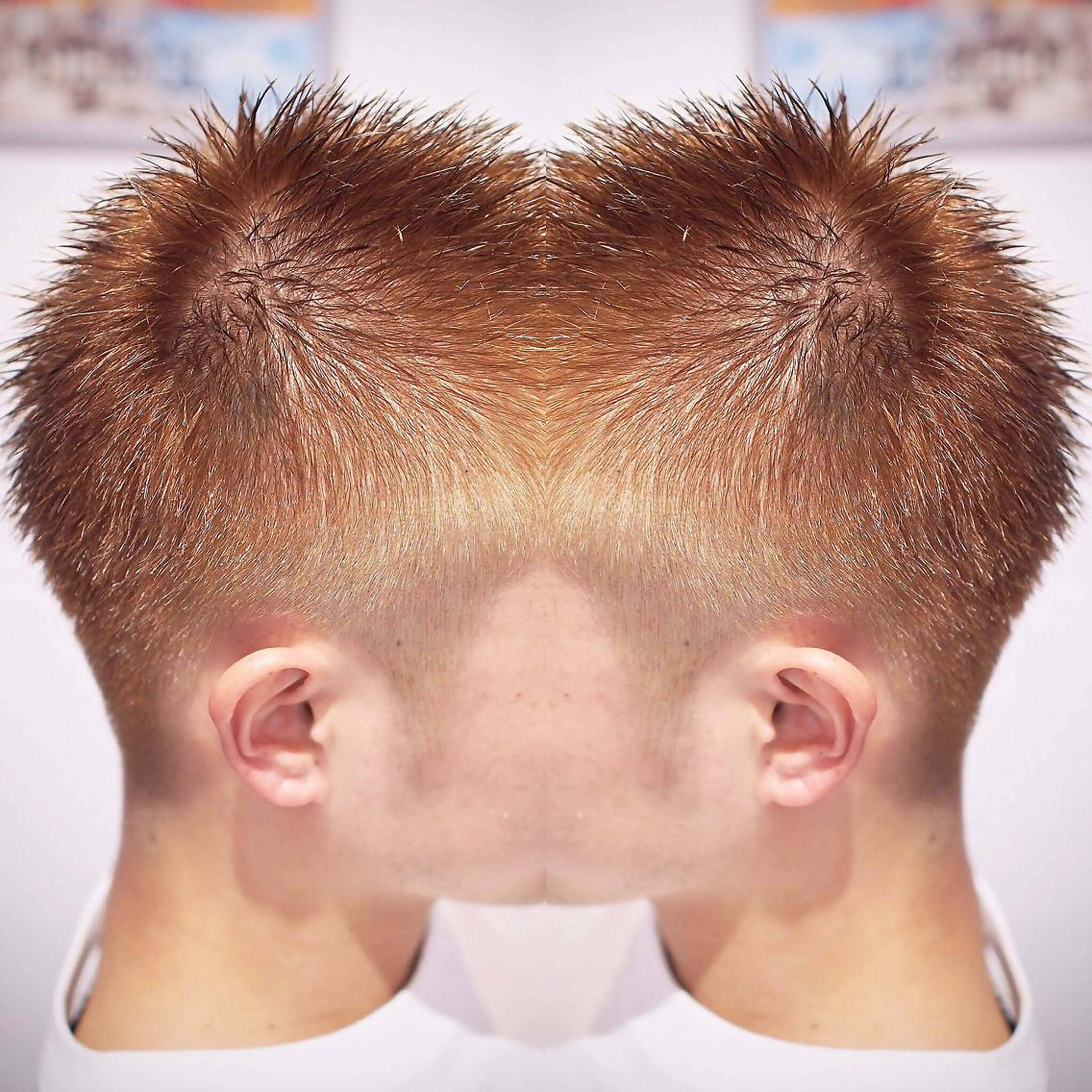 ショート カラー メンズ メンズブリーチ ボウズ ベージュカラー ブリーチ ブリーチなしカラー 及川シゲル 髪質改善講師のヘアスタイル