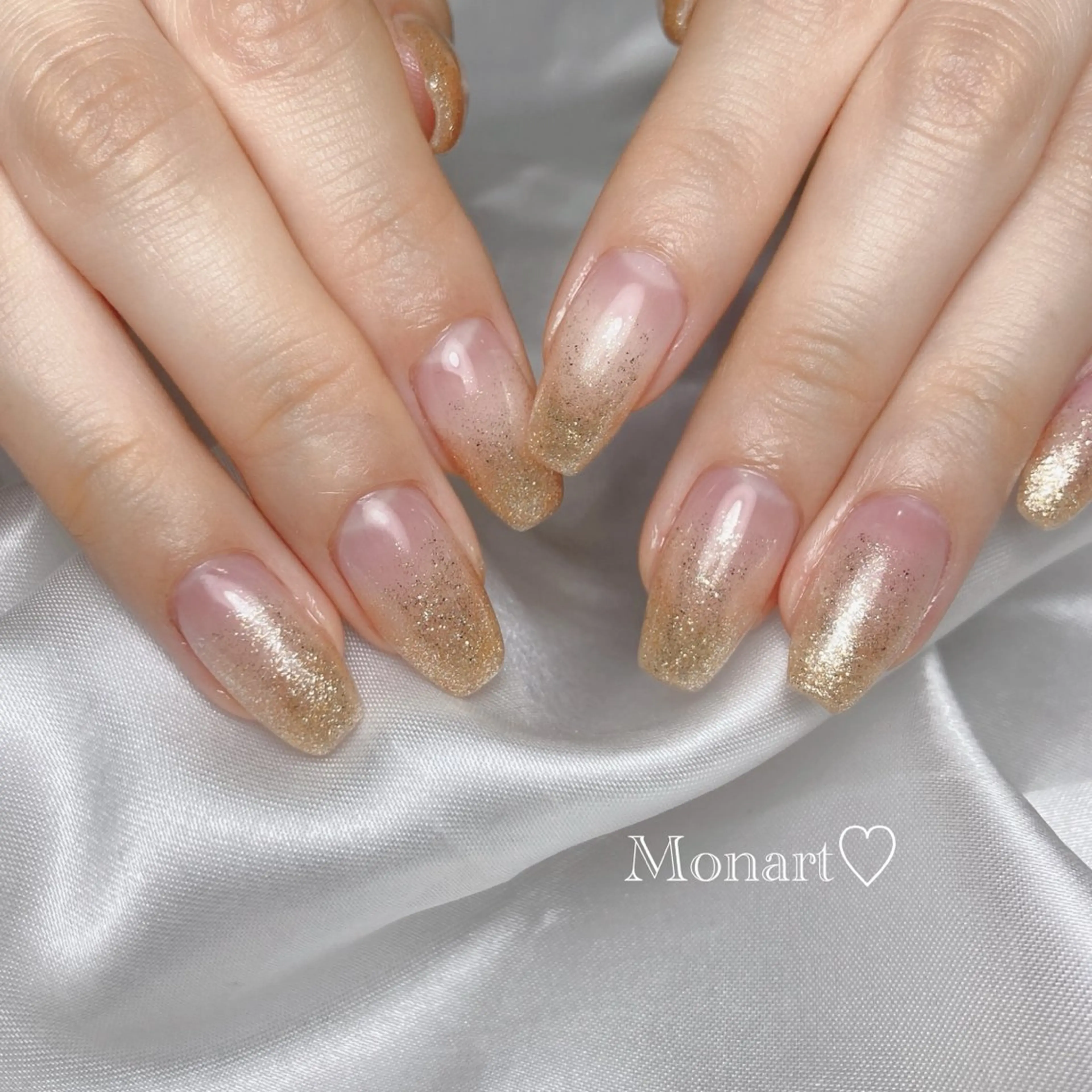 ネイル グラデーション ラメ(グリッター) ラメグラデーション ハンドネイル Monart♡ Misaoのネイルデザイン