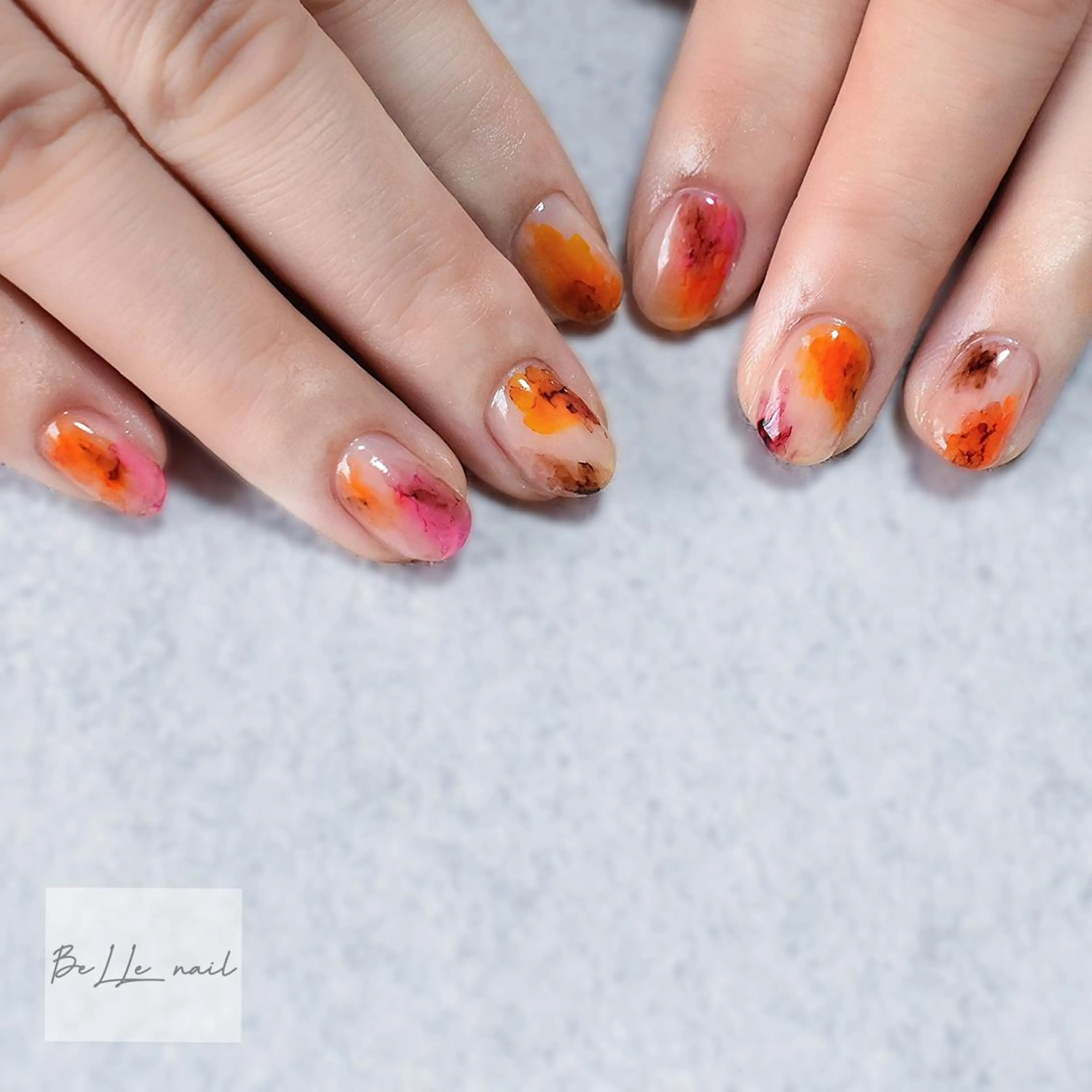 ネイル 持ち込み ニュアンスネイル BeLLe nailのネイルデザイン