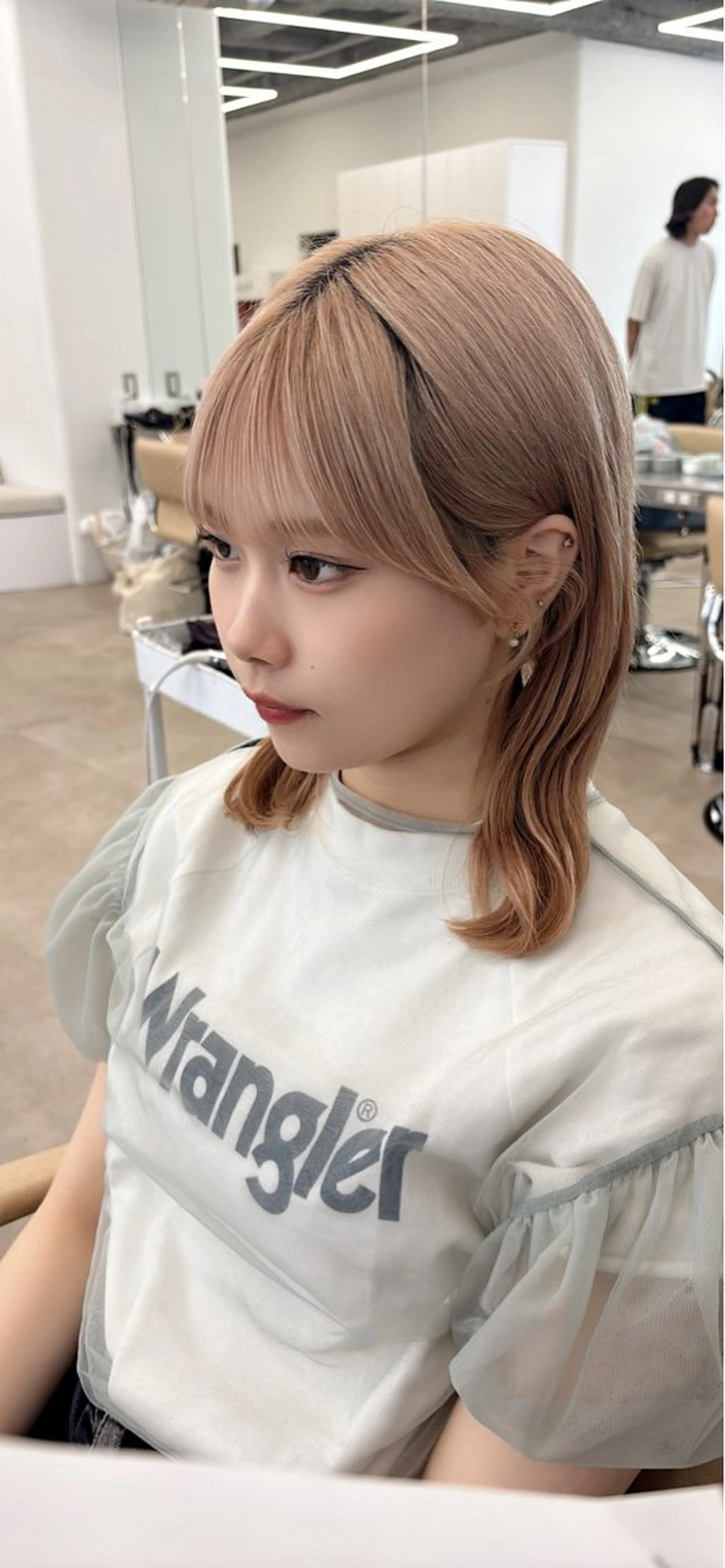 ミディアム Rin🔔/ボブ/ 透明感カラー🤎のヘアスタイル