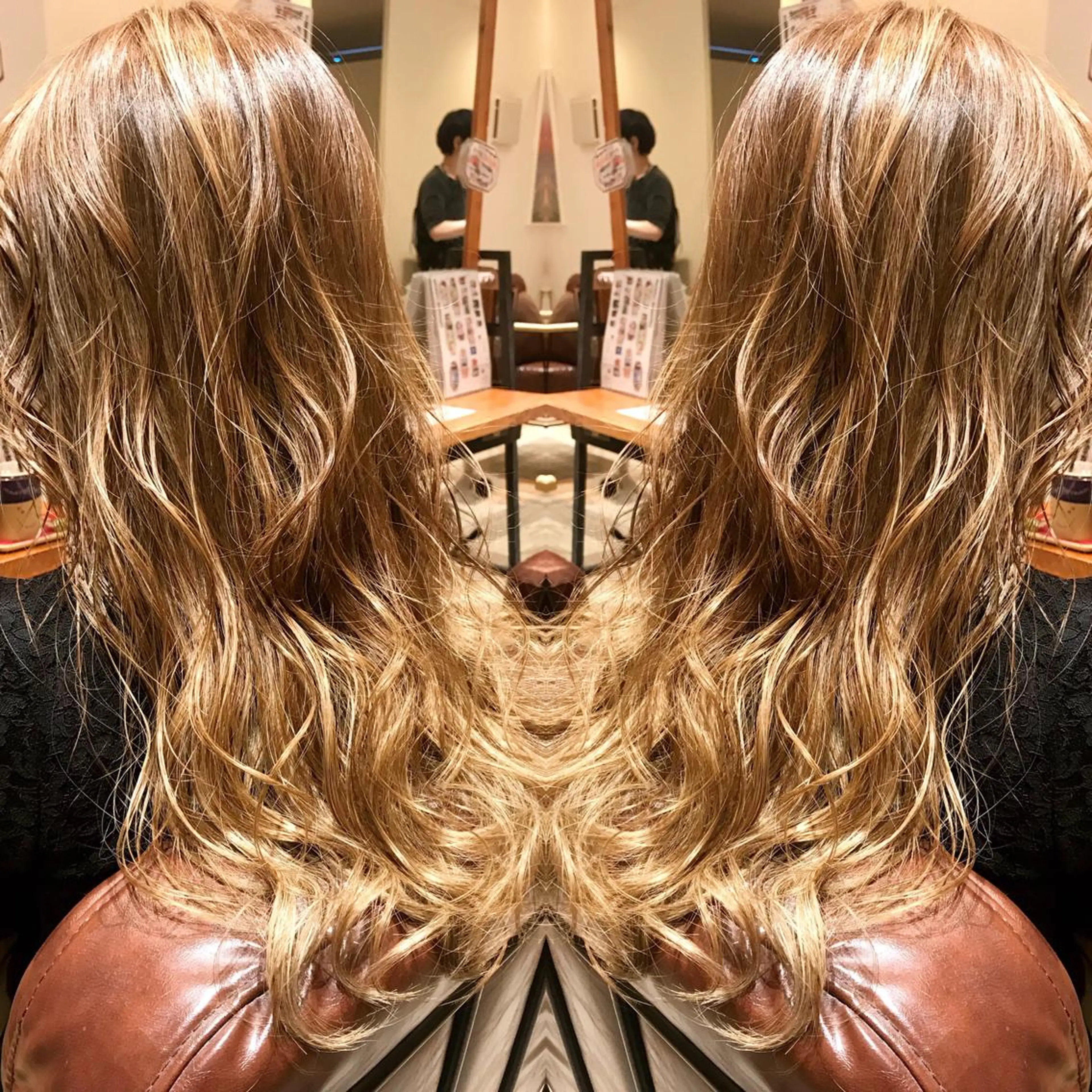 ロング カラー シールエクステ⭐️ オオミタクヤのヘアスタイル