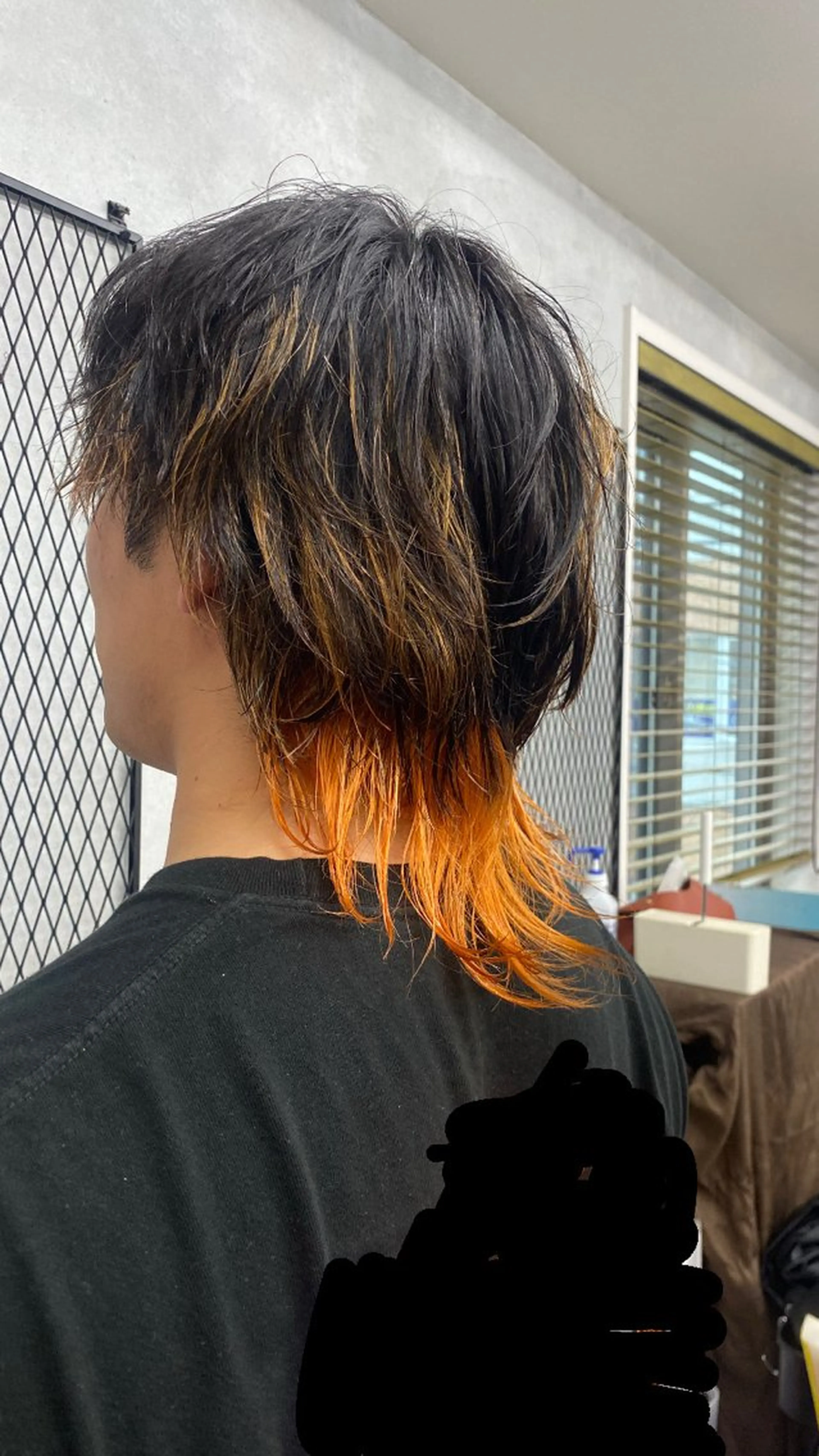 カラー メンズ メンズブリーチ センターパート メンズハイライト メンズハイトーン マッシュウルフ カット ヘアカラー 森田/メンズ⚔️/ 縮毛矯正💕/北千住のヘアスタイル