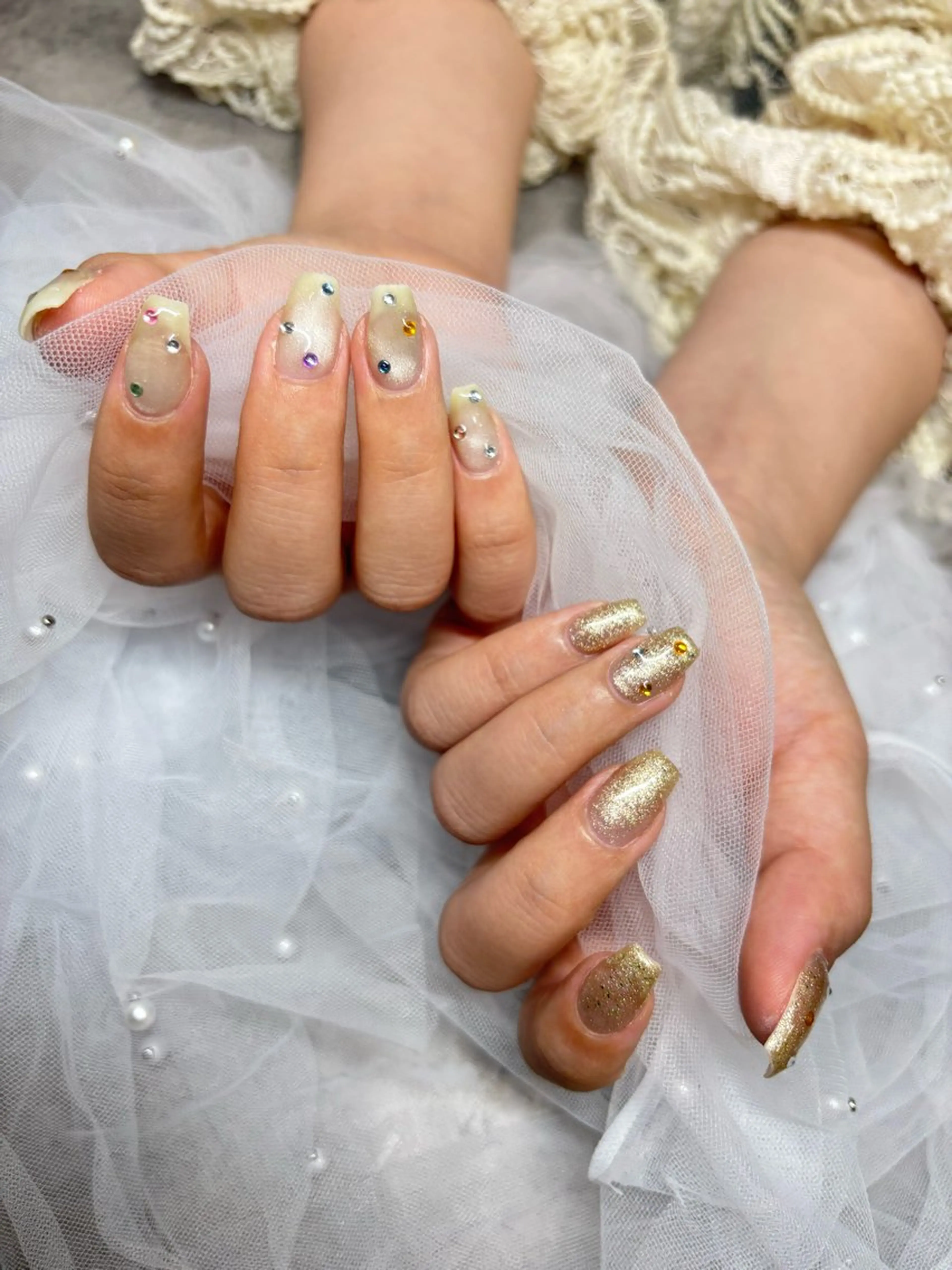 オフ無し💅　持ち込みデザインアート6本までコースの写真