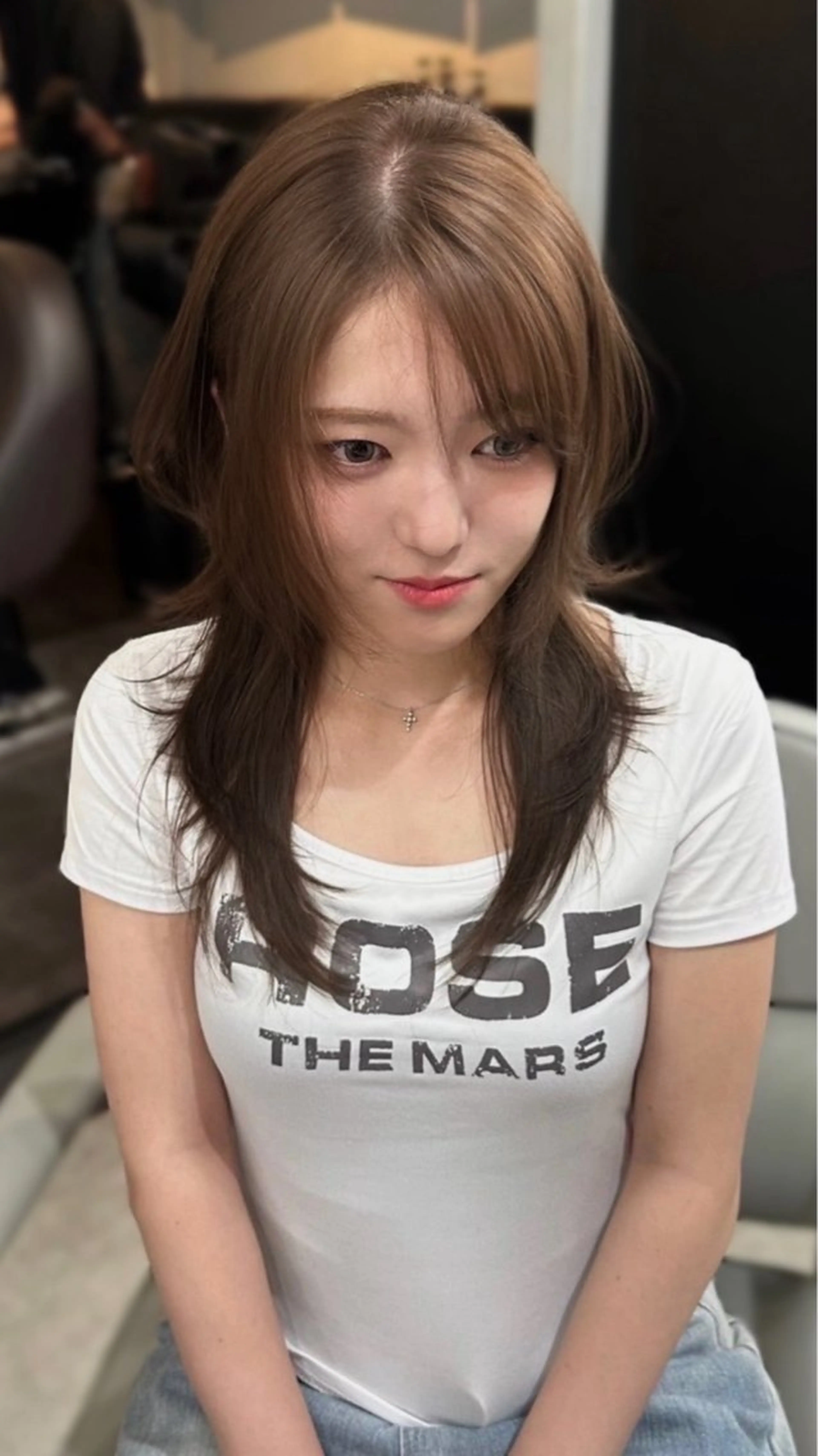 セミロング カラー ヘアアレンジ カット ヘアカラー トリートメント ヘアセット 🫧🇰🇷韓国ヘア レイヤー🐺Yutaのヘアスタイル