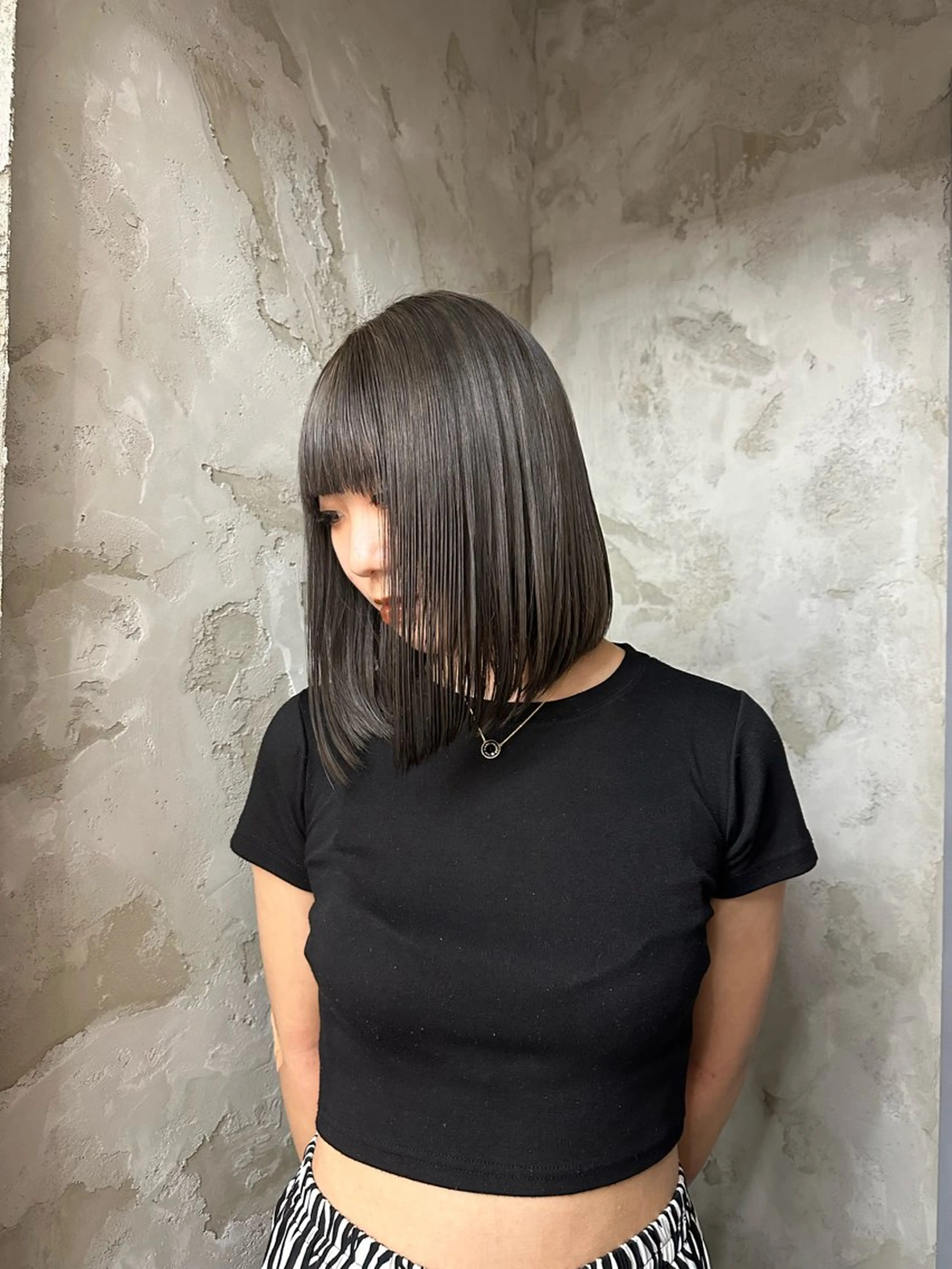 ミディアム Iwama momokaのヘアスタイル