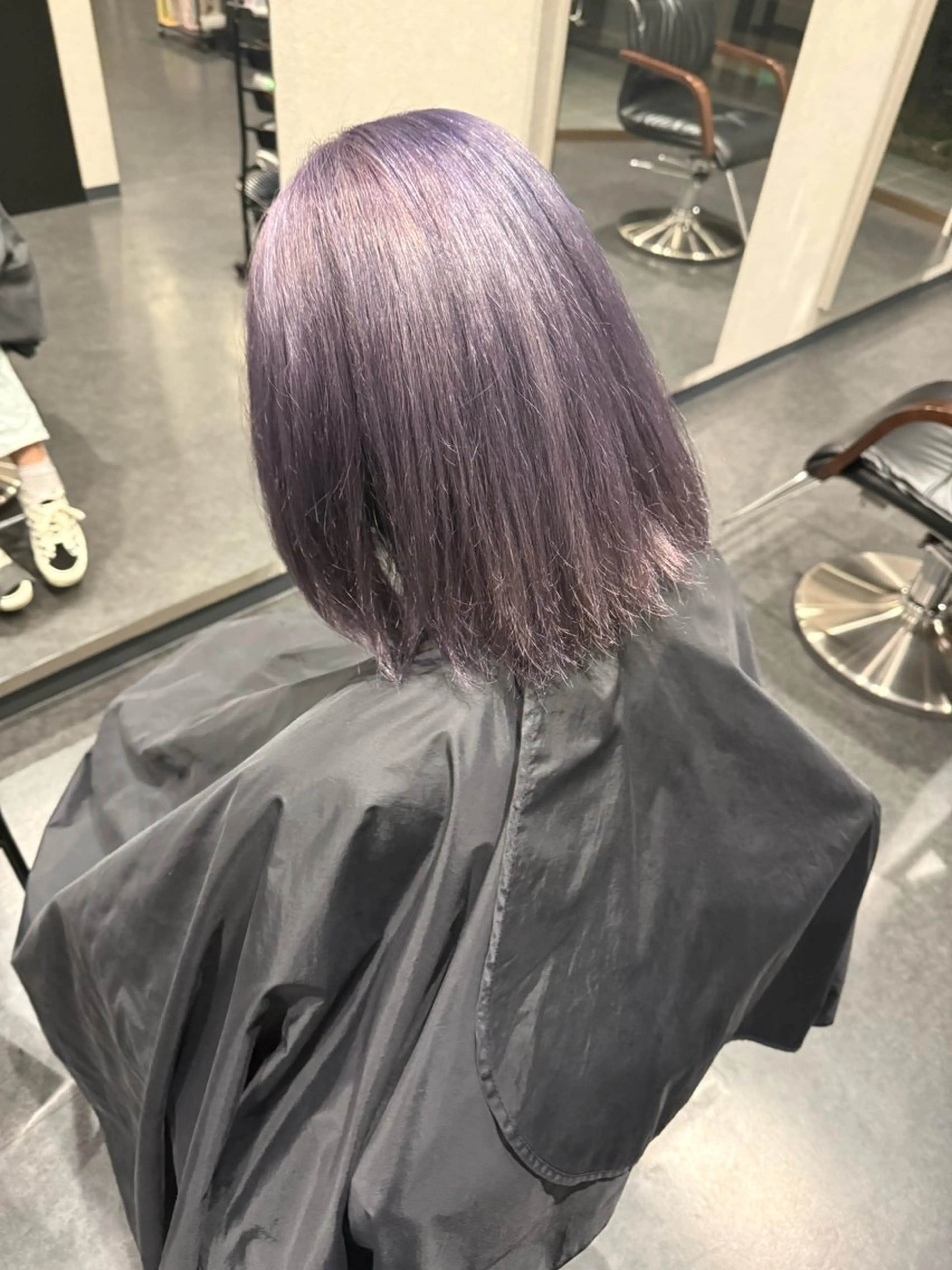 ミディアム 切りっぱなしボブ アッシュ ボブ 髪質改善⚡️カラー 🍀武久 誠🍀のヘアスタイル