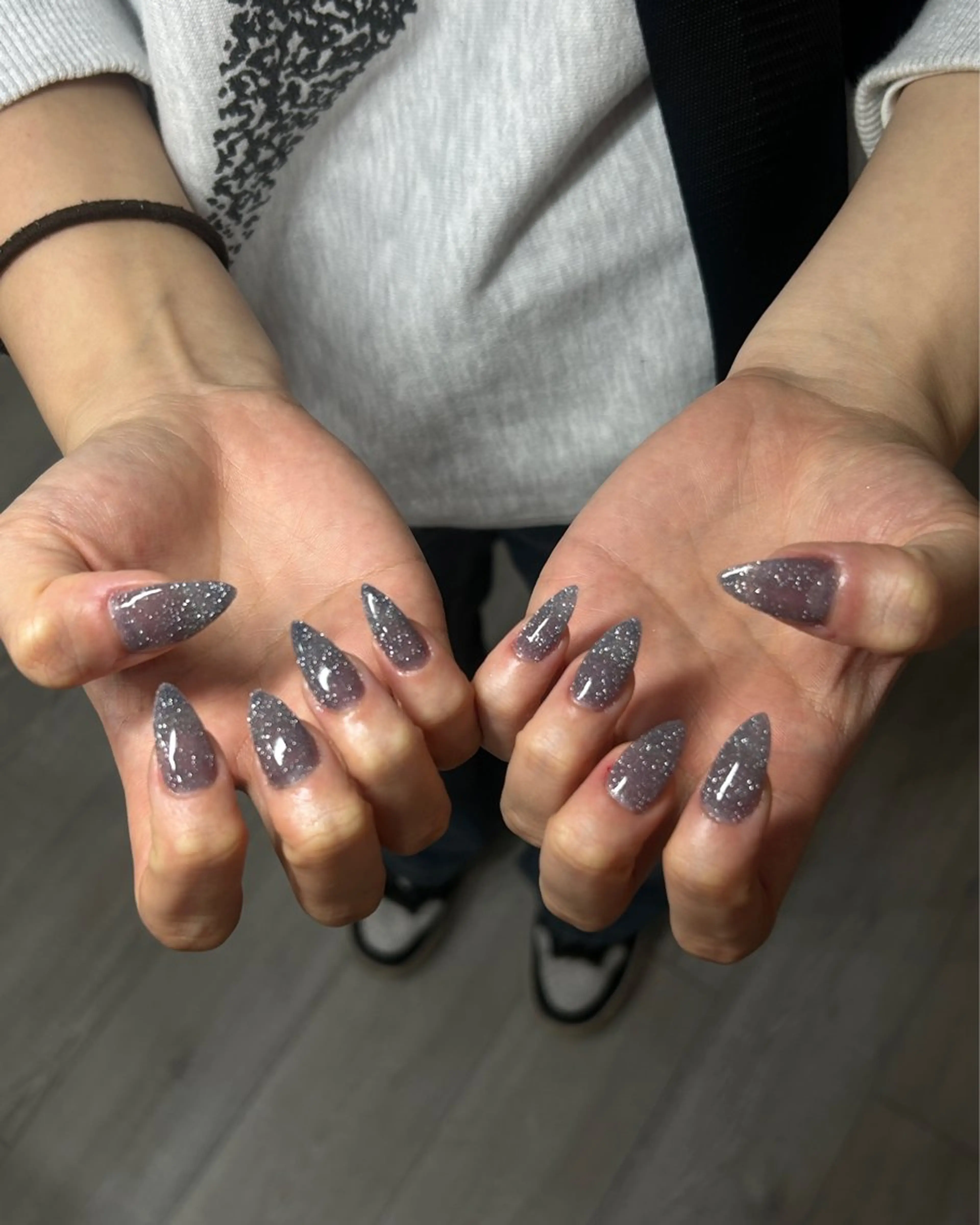 ネイル ハンドネイル Haluca 長さ出し🍀のネイルデザイン