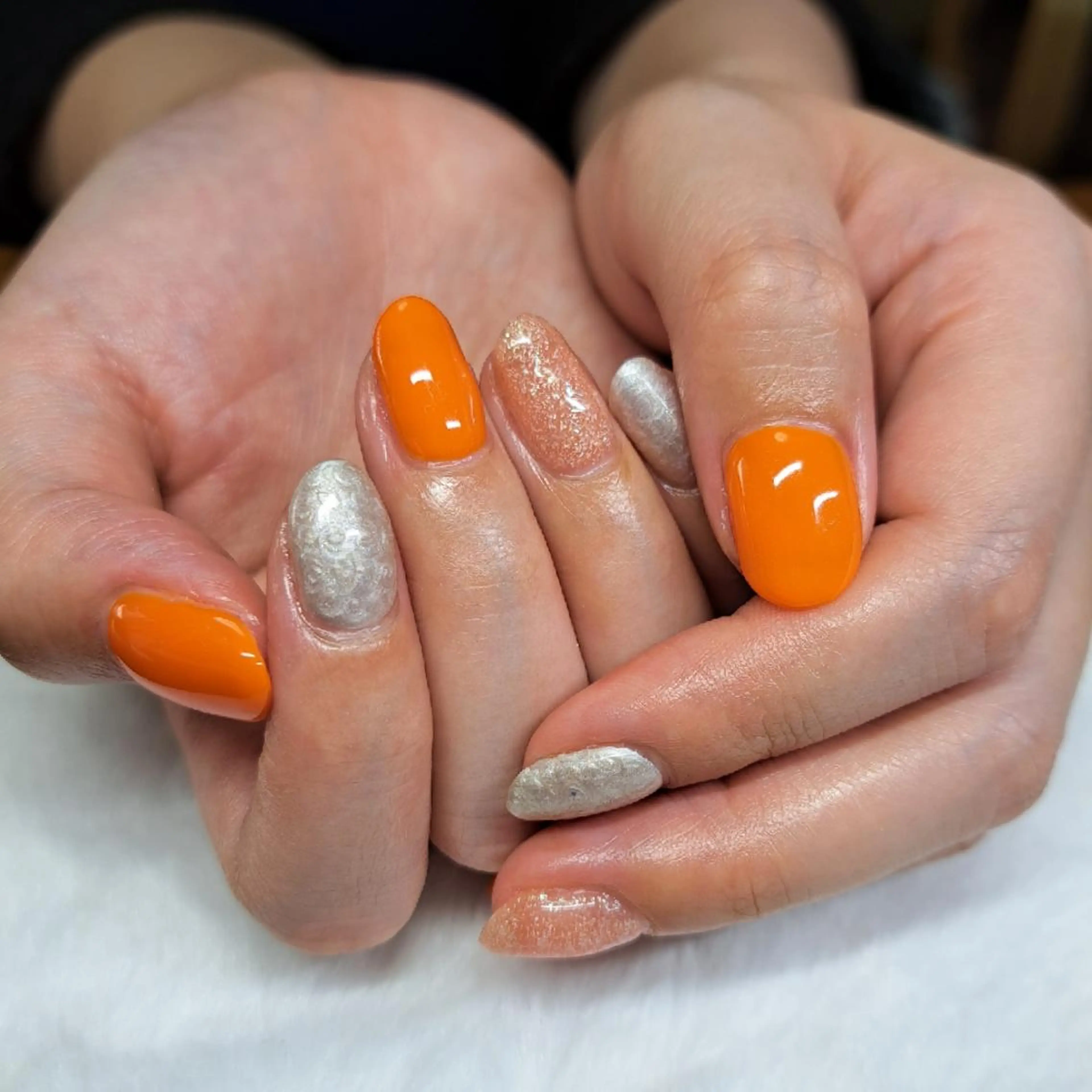 ネイル オレンジ HAYASHI  Nのネイルデザイン