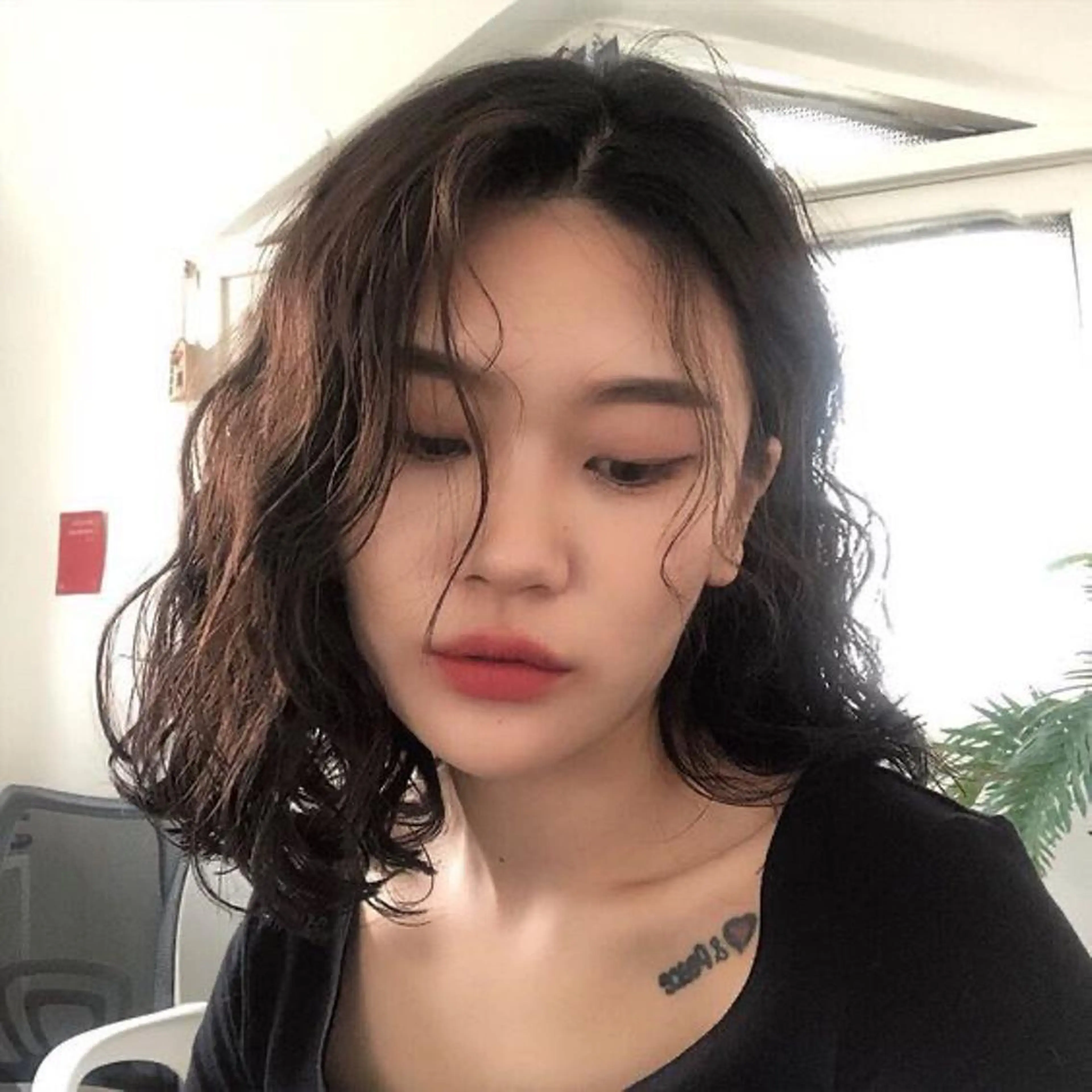 ミディアム パーマ ワンホンパーマ/ 菜月のヘアスタイル