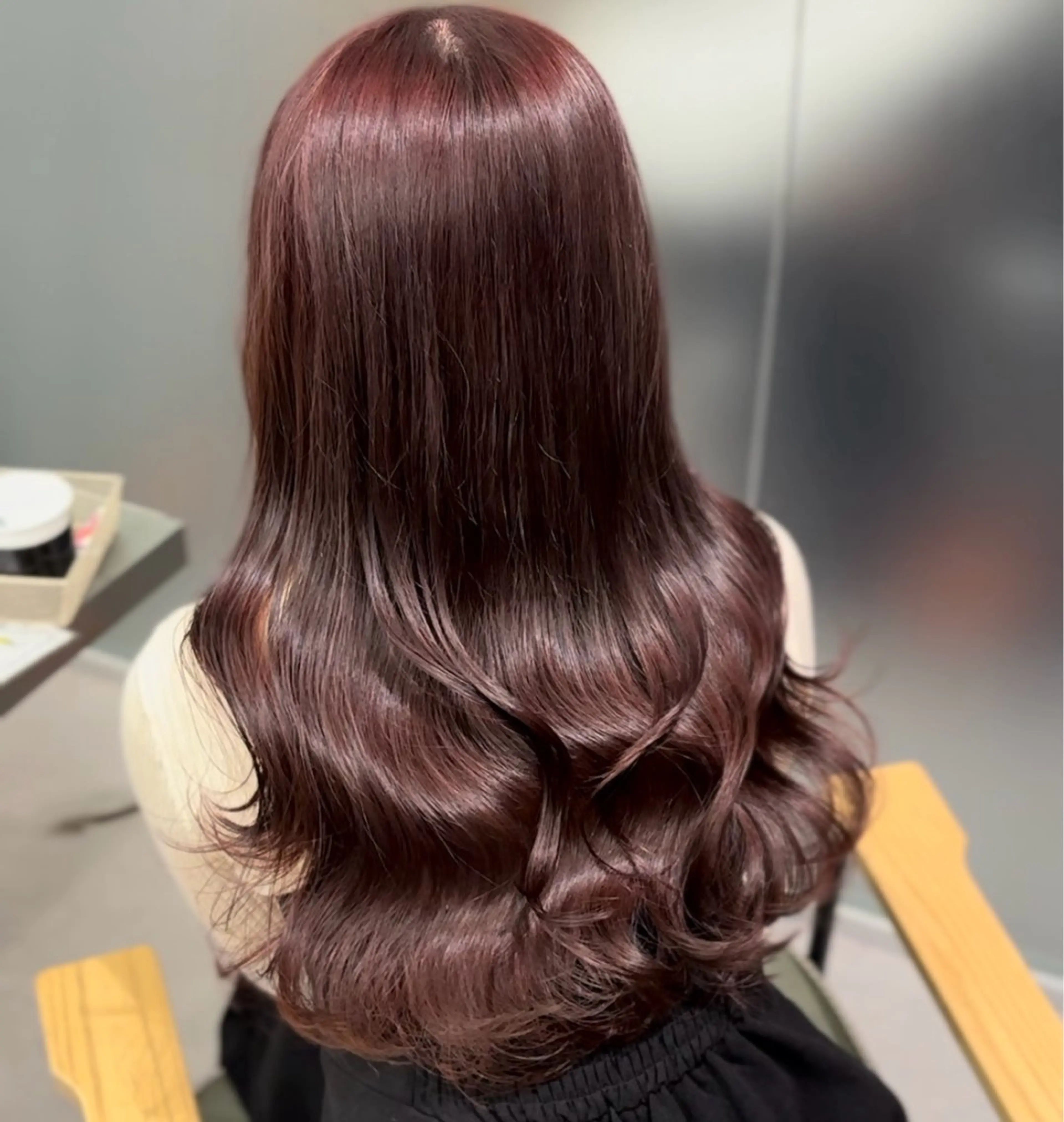 ロング カラー ブリーチ ブリーチなしカラー amu/ブリーチなし ダブルカラーのヘアスタイル