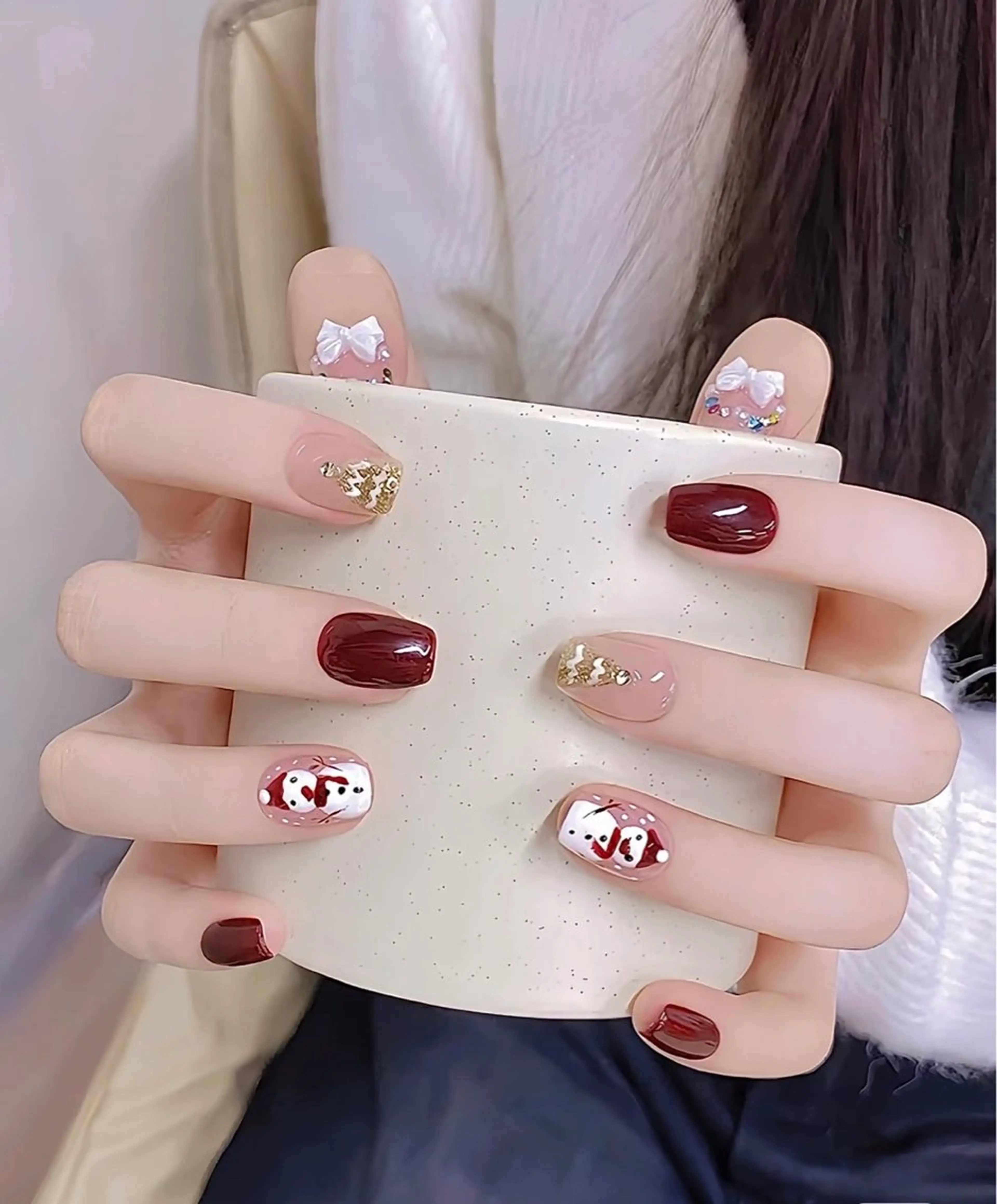 ネイル ジェルネイル ハート 韓国ネイル ニュアンスネイル パラジェル Niko nailサロンのネイルデザイン