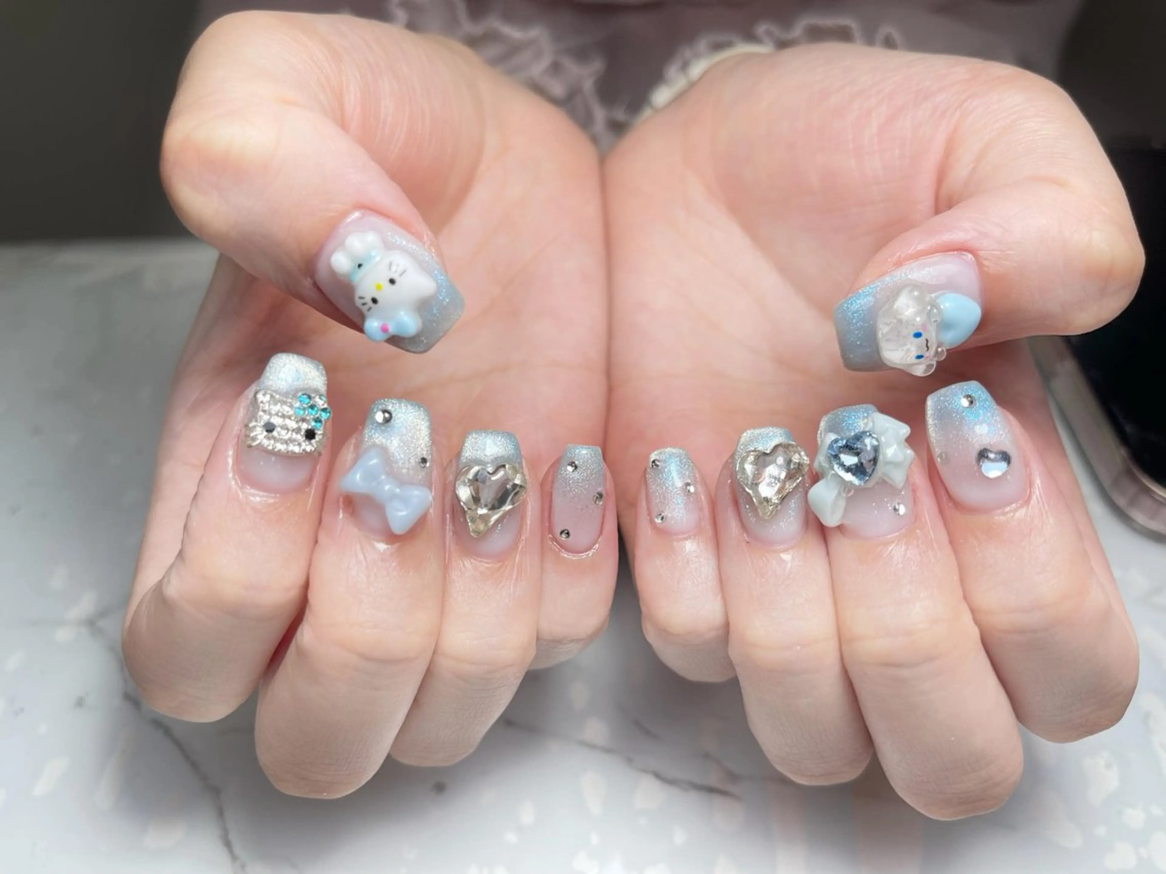 ネイル アートネイル フレンチネイル ジェルネイル グラデーション 韓国ネイル ハンドネイル ハンドケア Nail Salon Kihi さくらのネイルデザイン
