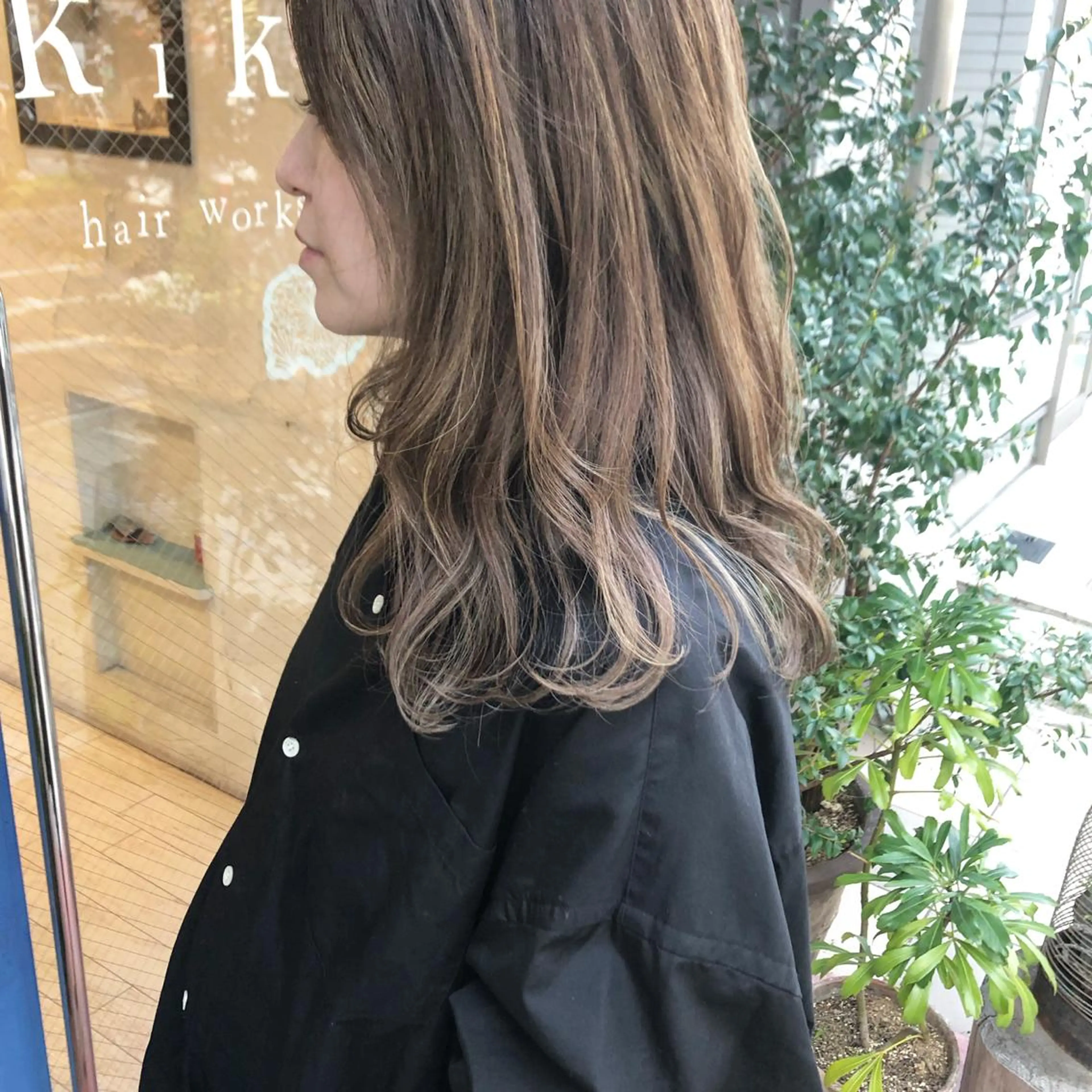 セミロング カラー ヘアアレンジ グレージュ 髪の悩みを解決！ 那須達敦のヘアスタイル