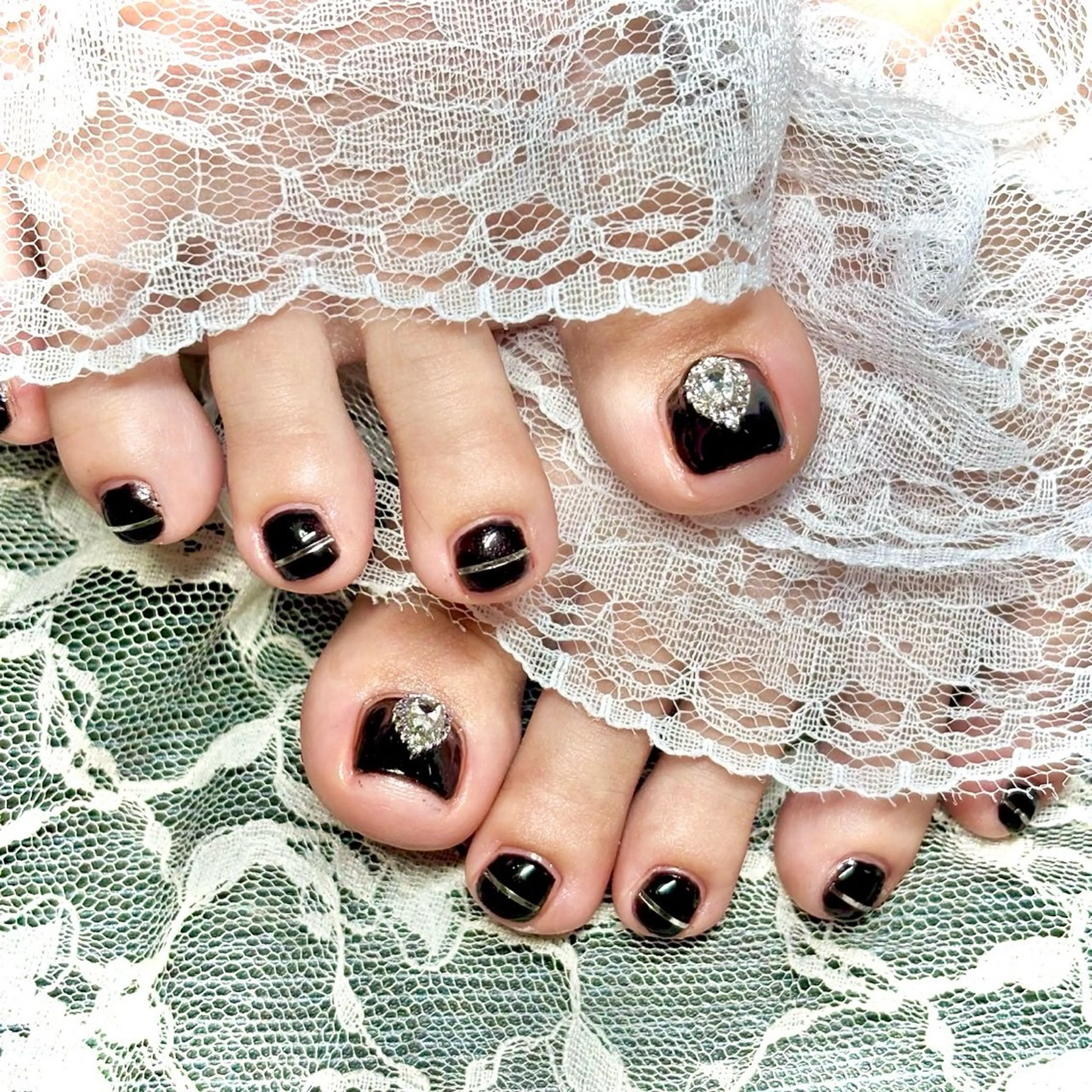 ネイル フットネイル スカルプネイル 夏ネイル miminon 自宅ネイルサロンのネイルデザイン