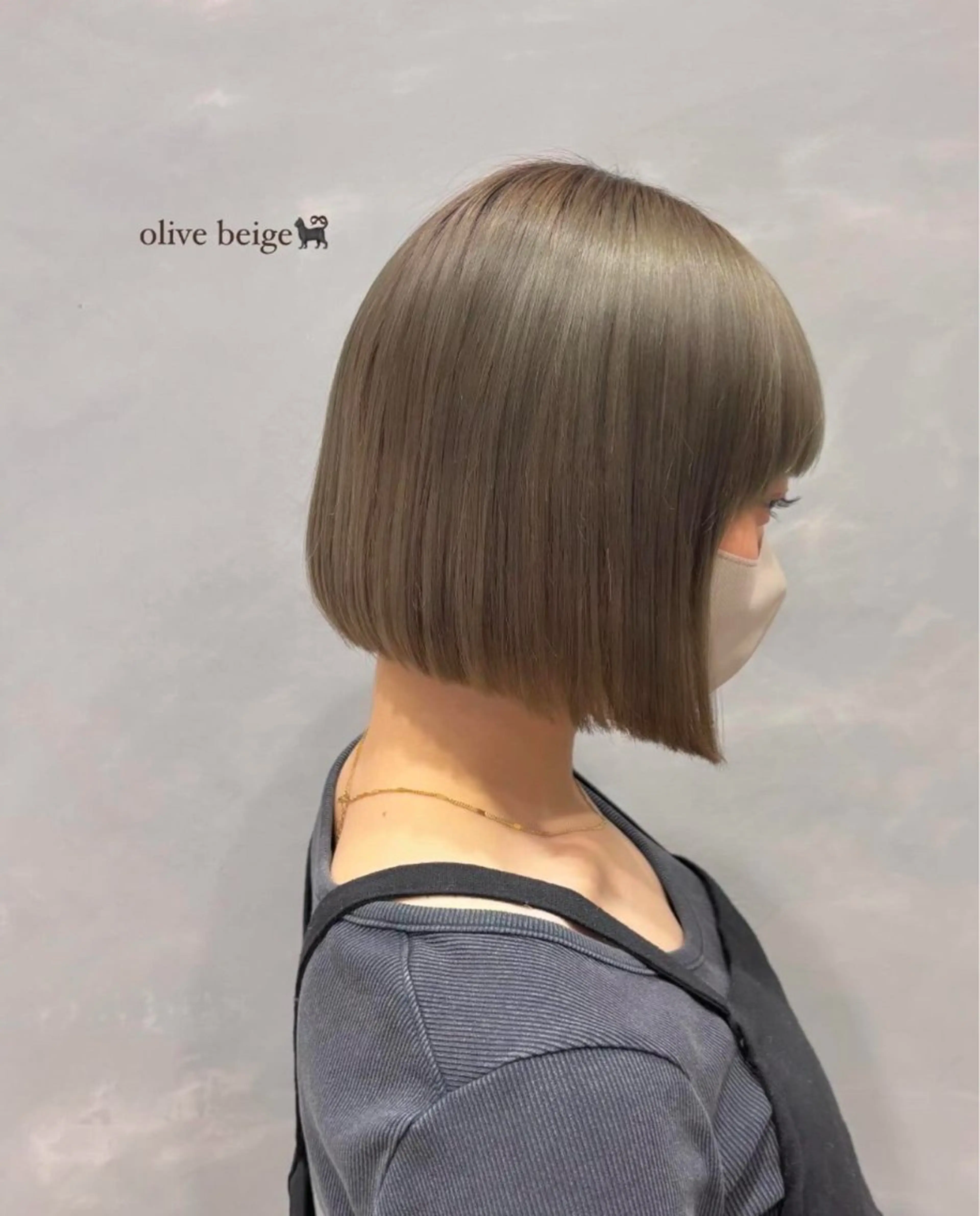 ショート カラー ベージュカラー ブリーチ オリーブベージュ いやされサロンfuu＋所属・fuu＋ ｍａｎａｍｉのマツエク・マツパデザイン