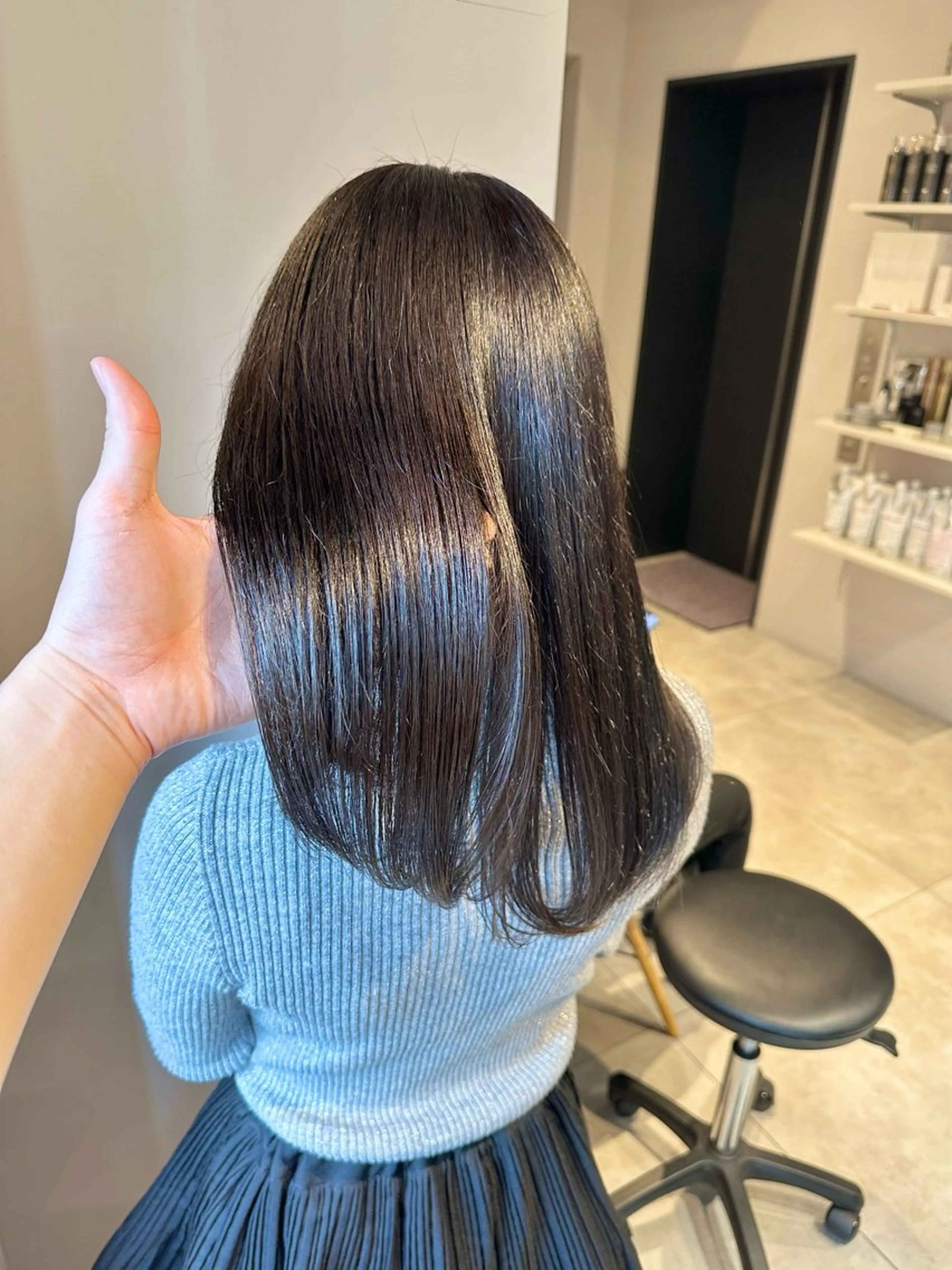 セミロング カラー 髪質改善 カット ヘアカラー トリートメント KURO/ズボラでも できる韓国ヘアのヘアスタイル