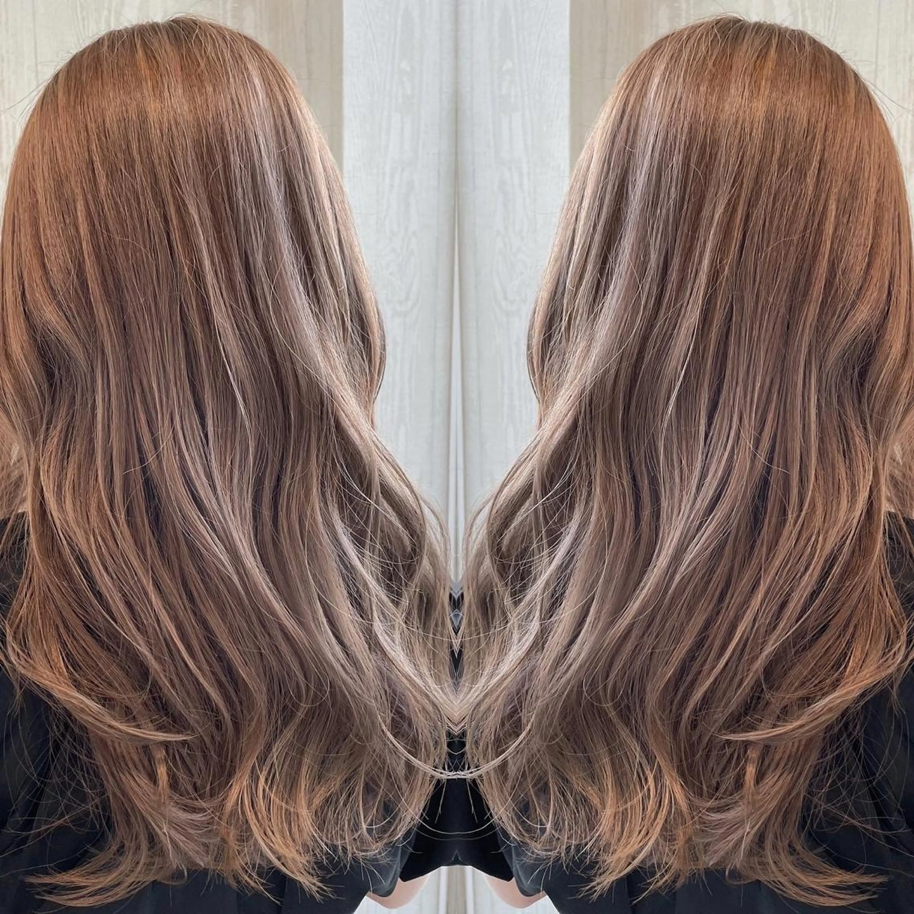 ロング カラー アッシュ 外国人風カラー レイヤーカット トリートメント ヘアカラー トリートメント 河合秀明/ハイライト /インナーカラーのヘアスタイル